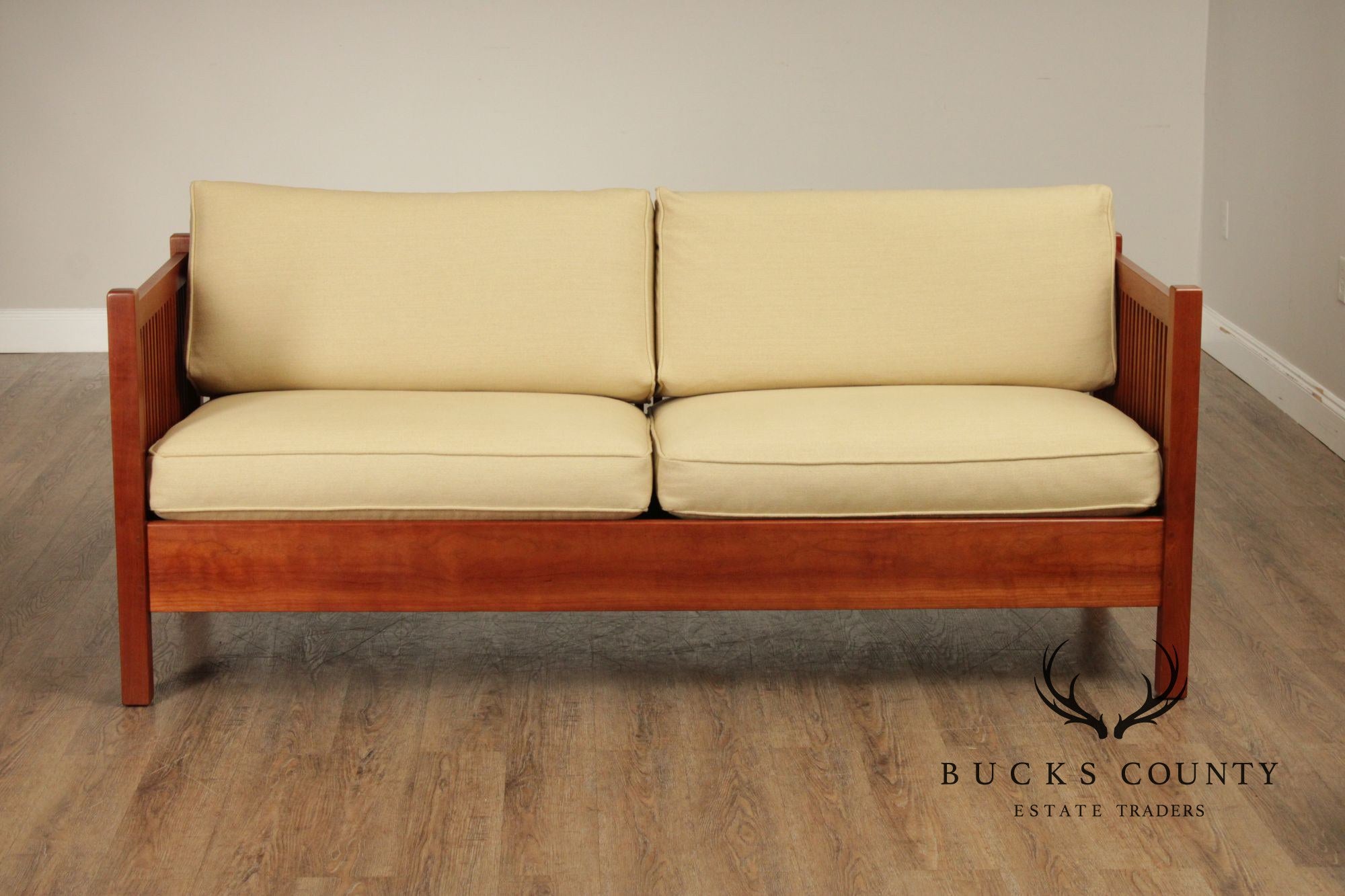 Stickley Mission Collection Cherry Spindle Sofa