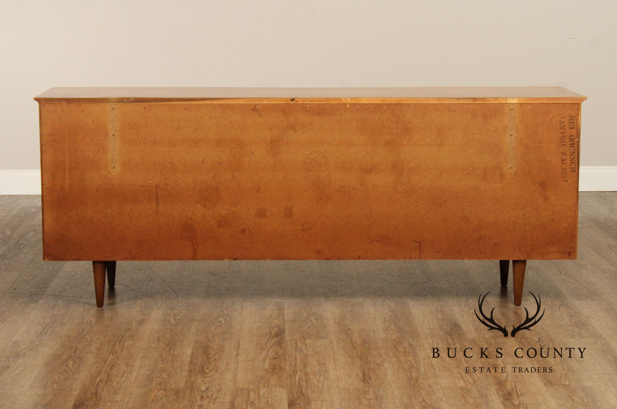 Young Manufacturing Mid Century Modern Walnut Long Dresser