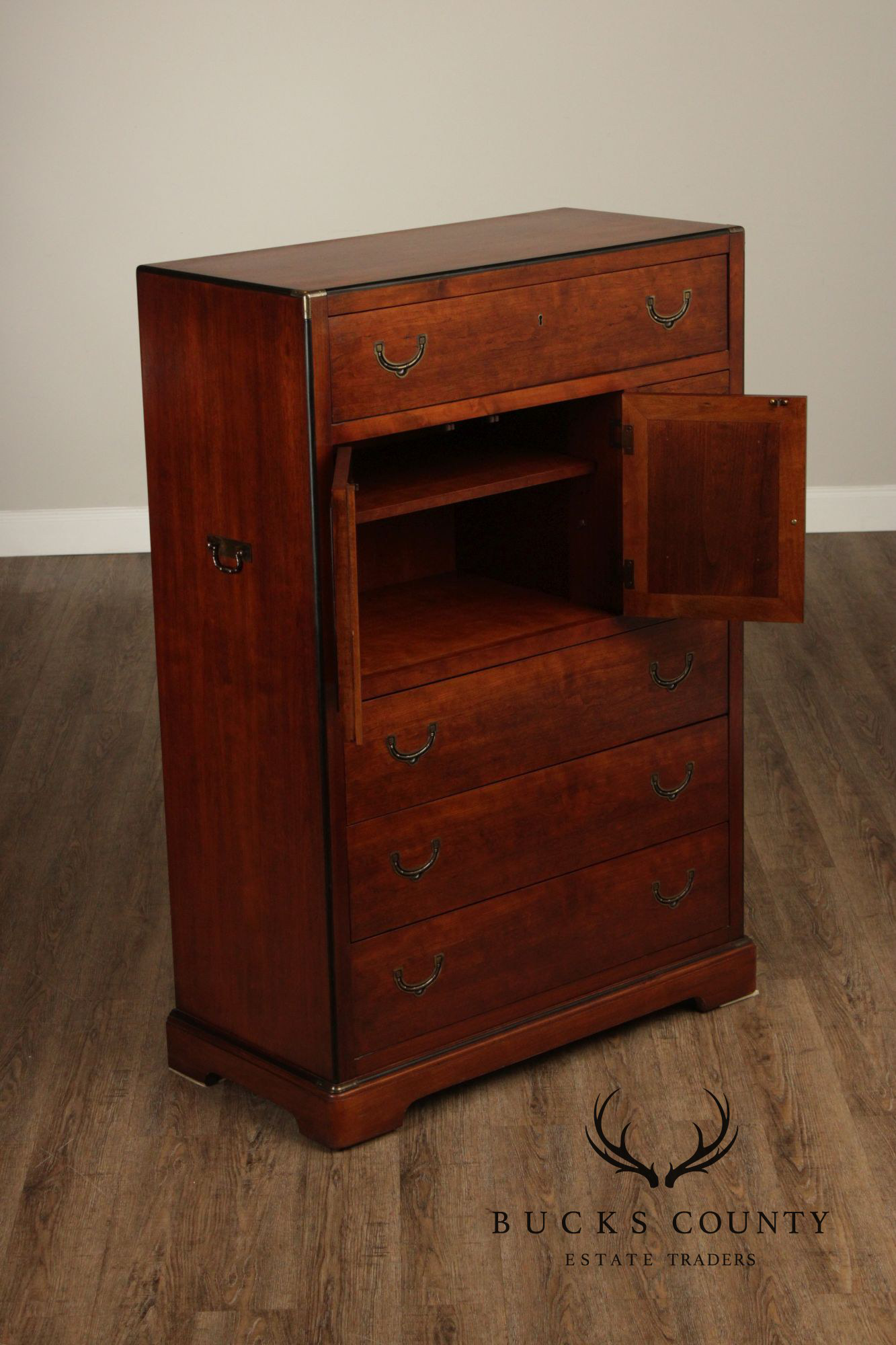National Mt. Airy Campaign Style Tall Chest