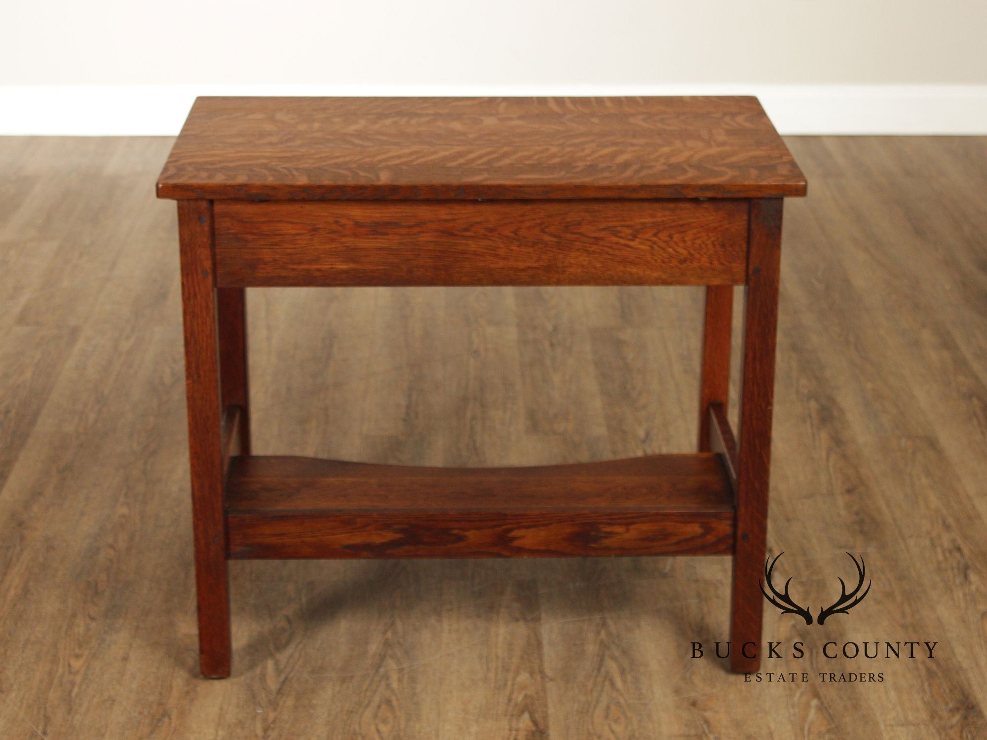 Antique L. & J.G. Stickley Mission Oak One Drawer Writing Table