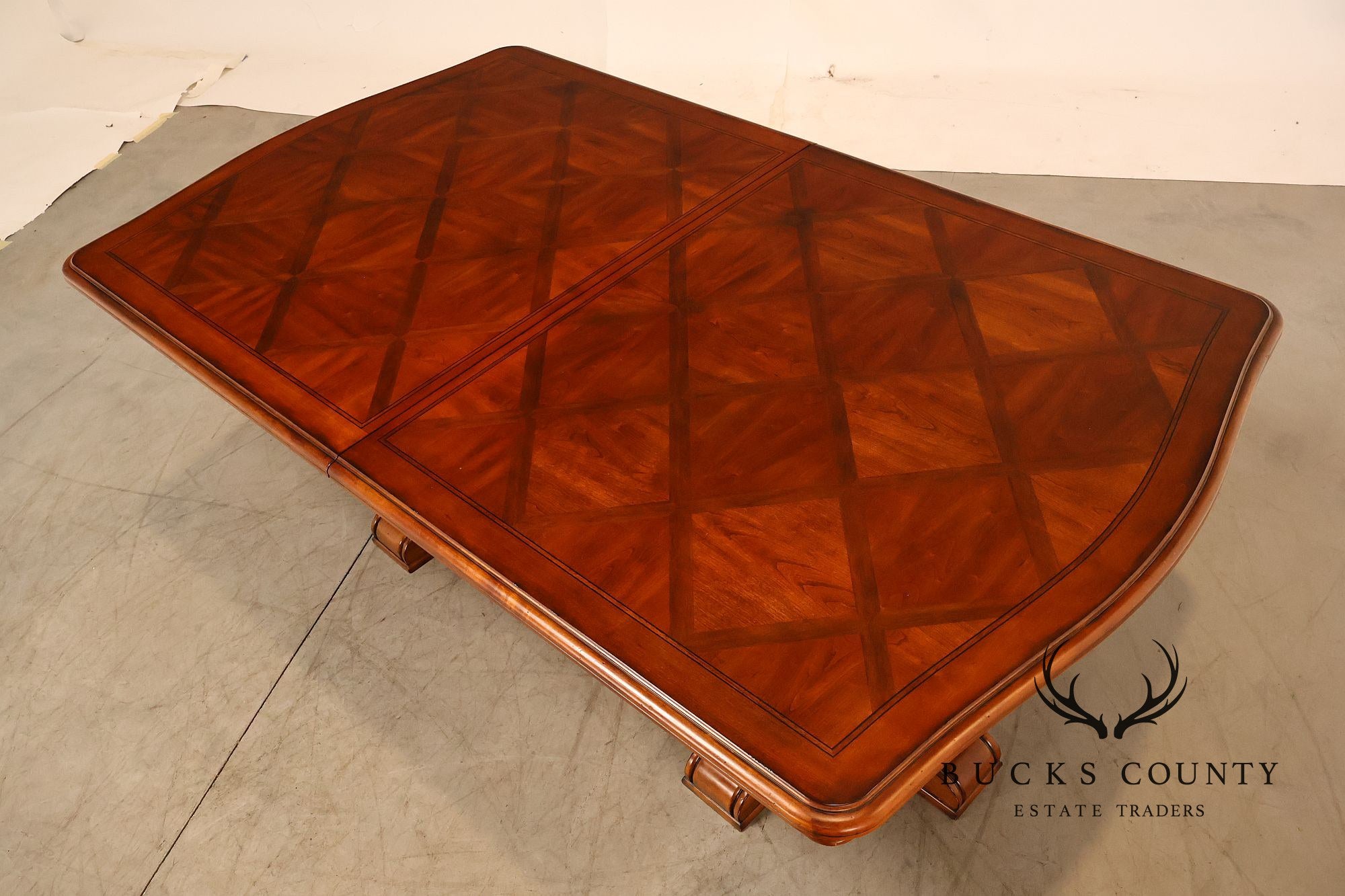 Ethan Allen Tuscany Verona Double Pedestal Extendable Dining Table