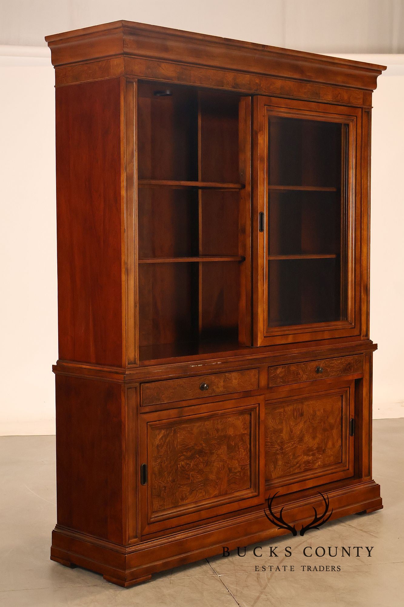 Ethan Allen Townhouse Collection Burlwood China Cabinet