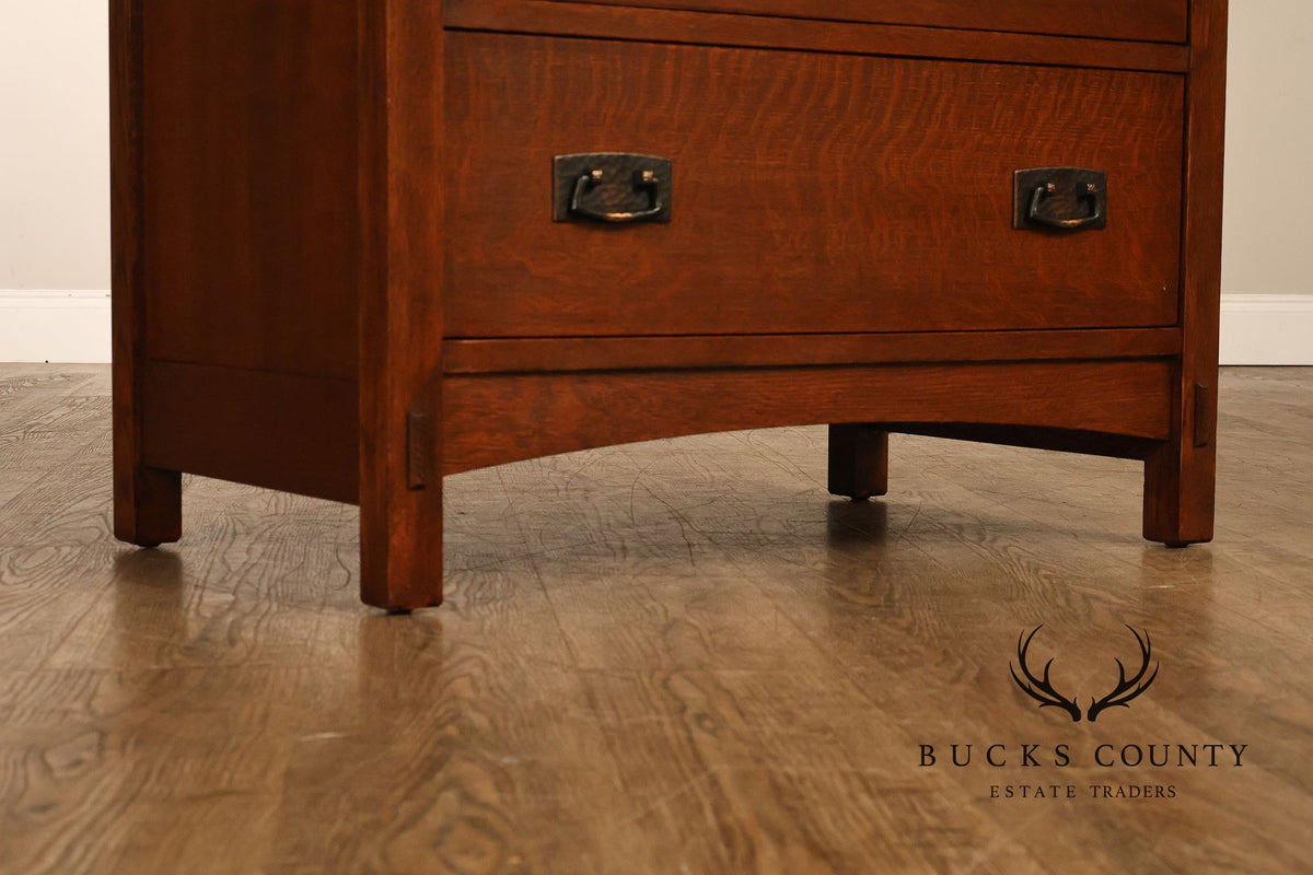 Stickley Mission Collection Pair Of Oak Three-Drawer Chests
