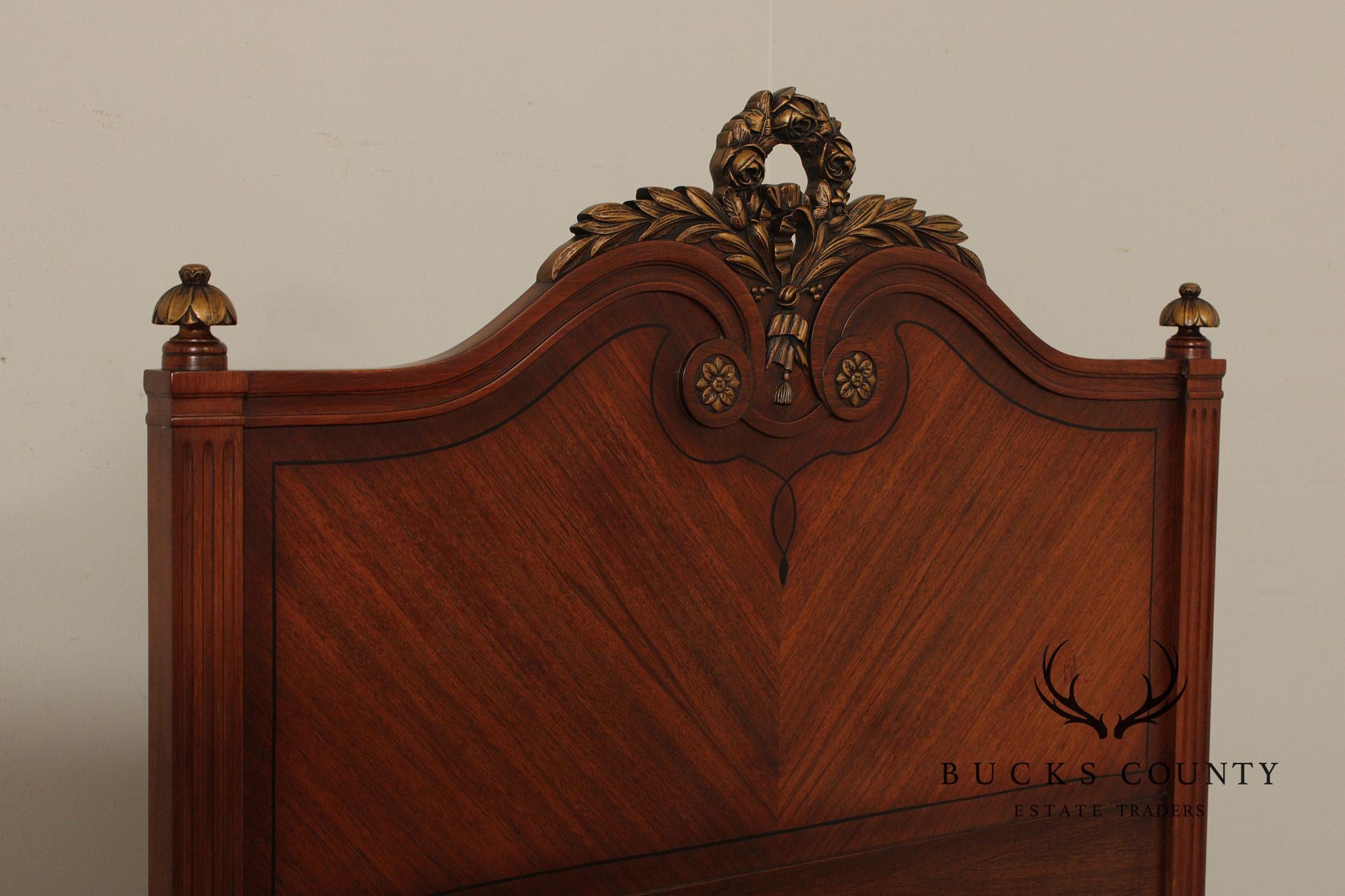 1930's Tobey Furniture Company French Style Pair Of Walnut Twin Beds