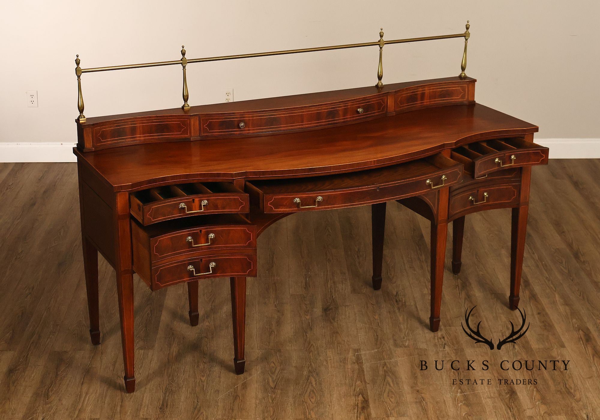 1940's Baker Regency Style Mahogany Sideboard