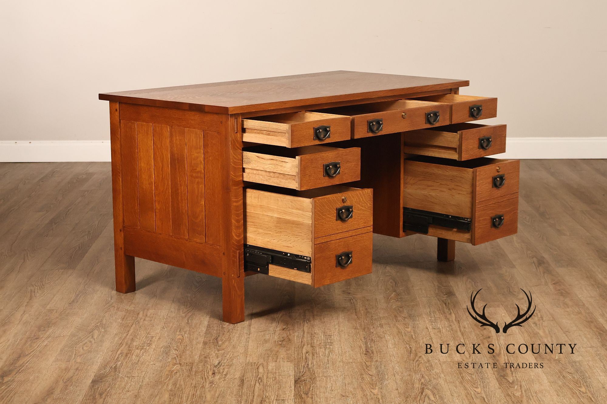 Stickley Mission Collection Oak Executive Desk