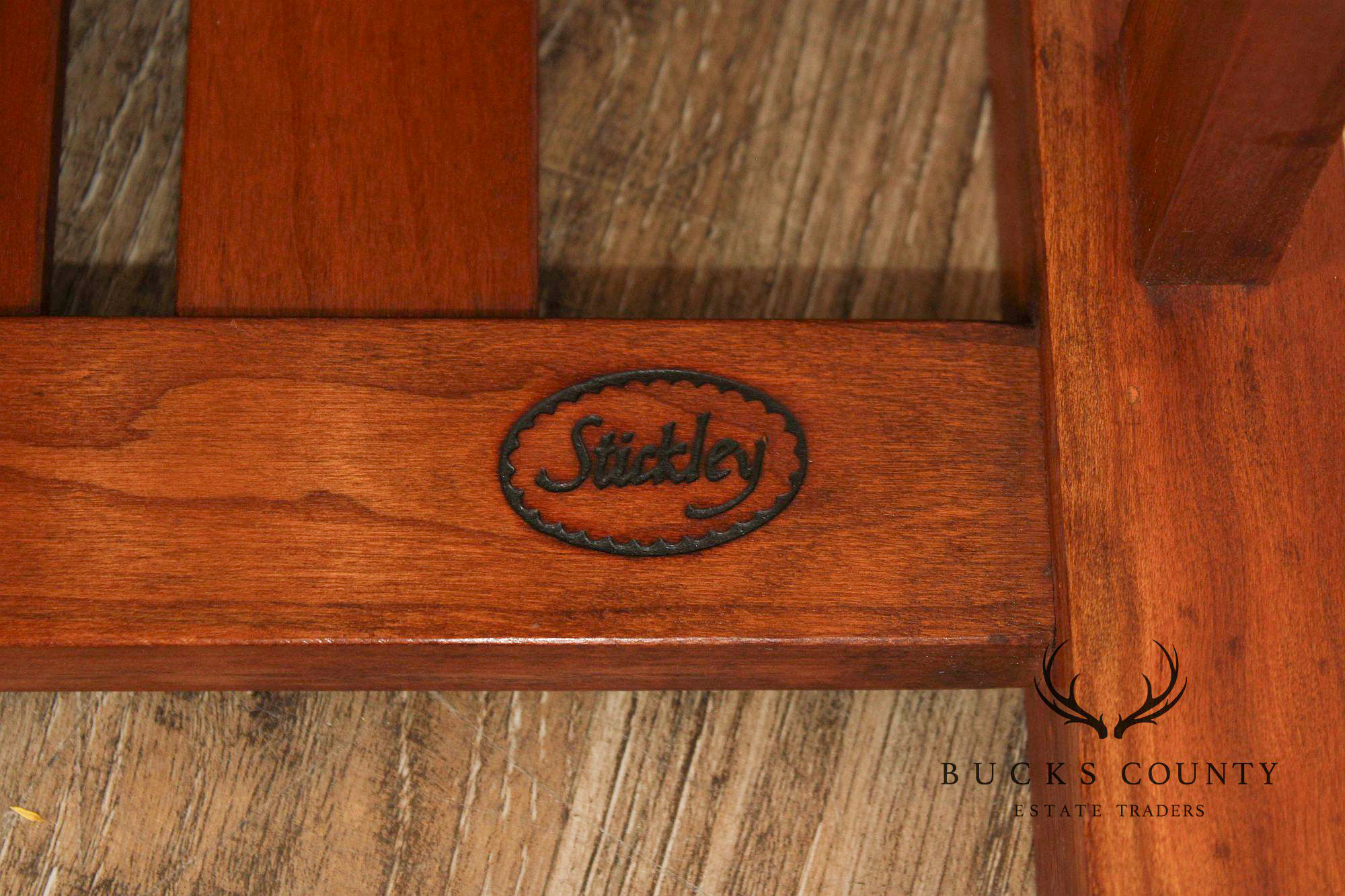 Stickley Mission Collection Cherry and Leather Footstool