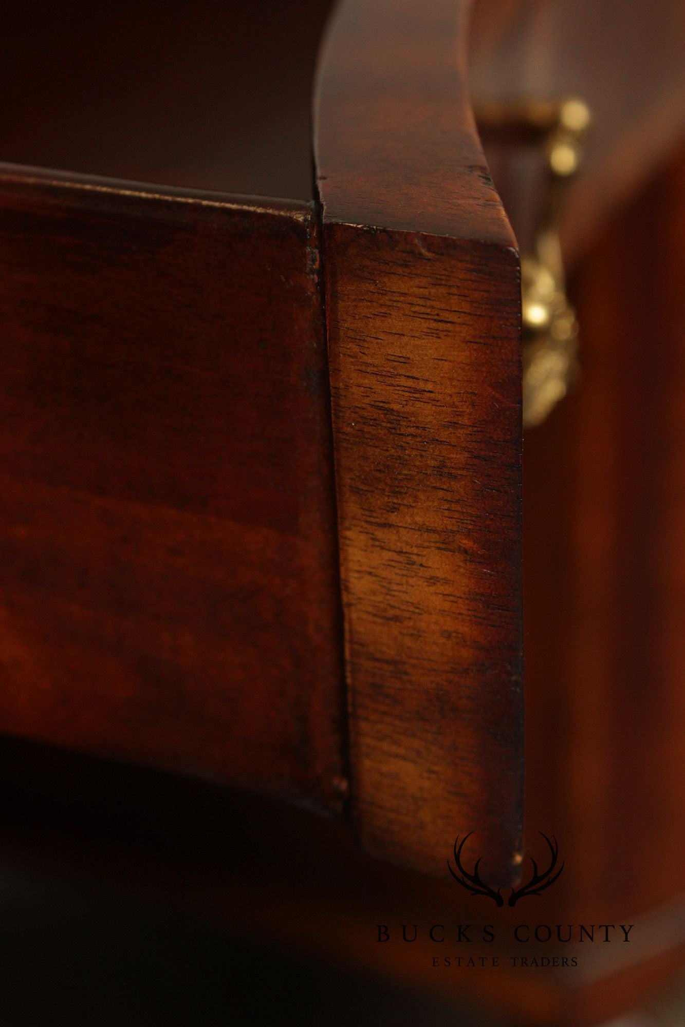 Maitland Smith Regency Style Mahogany Leather Top Kidney Desk