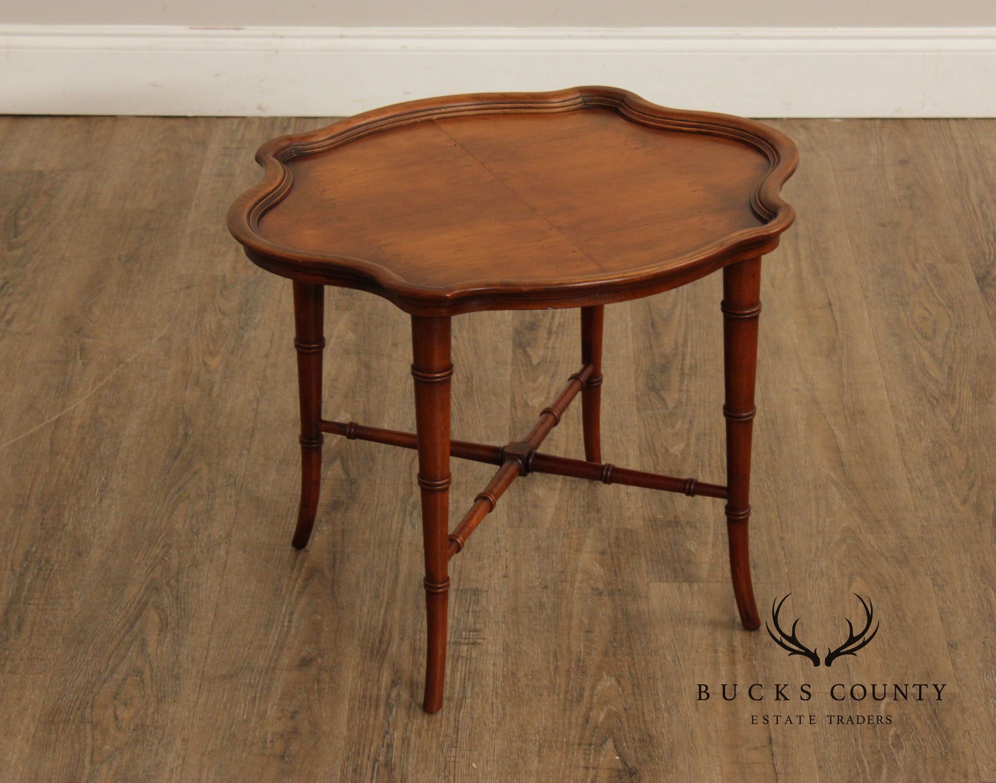 Vintage Faux Bamboo Side Table