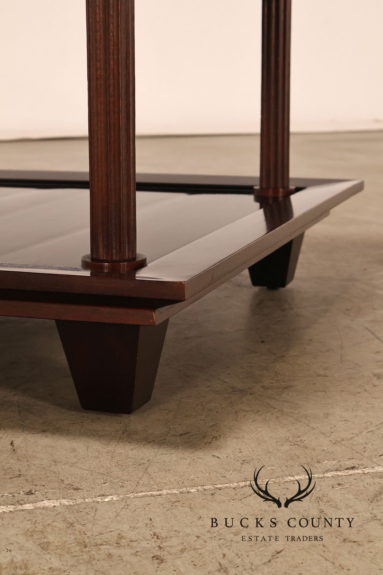 Baker Furniture Barbara Barry Collection Three Tier Mahogany Side Table