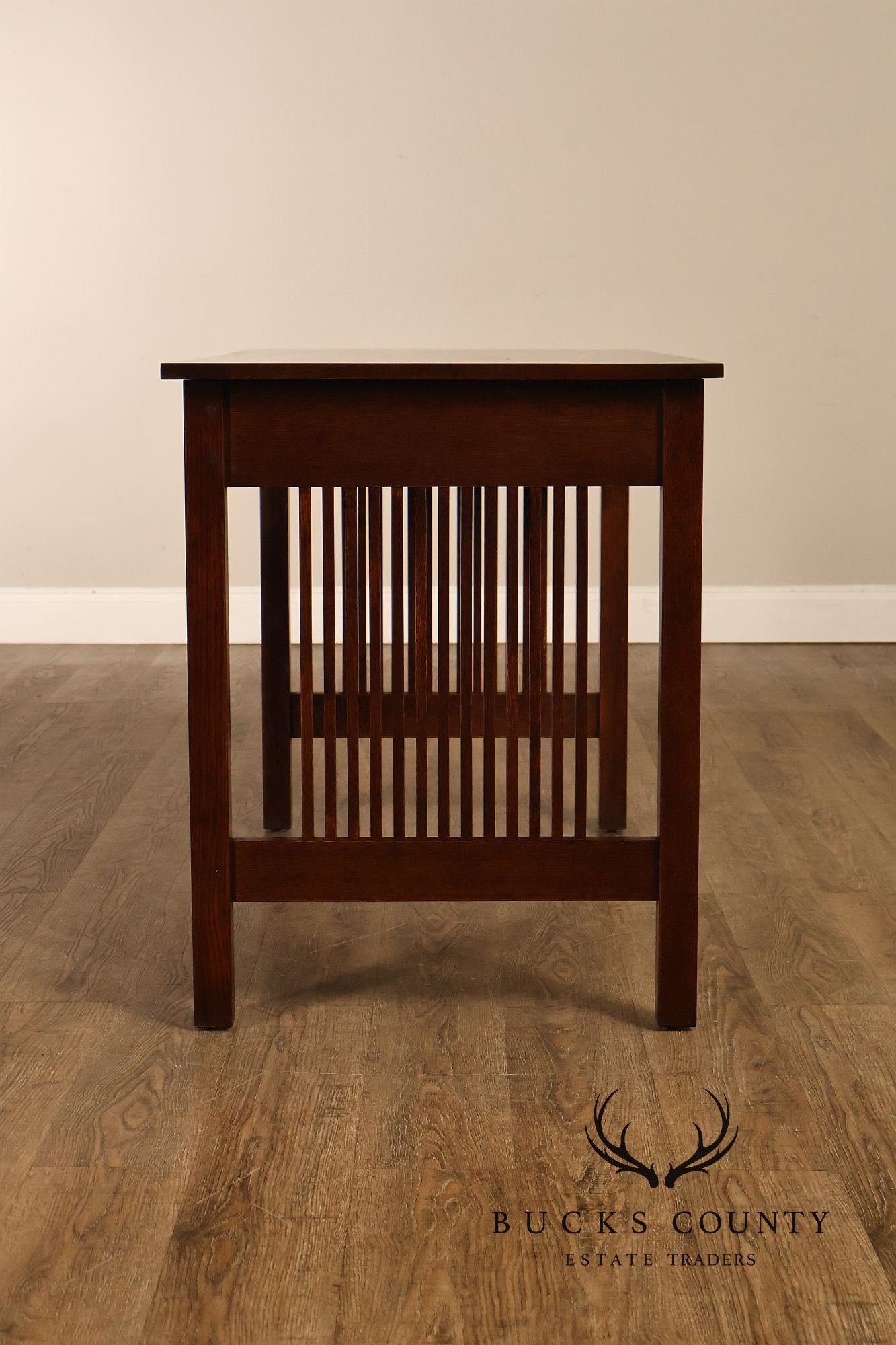 Stickley Mission Collection Oak Spindle Library Desk