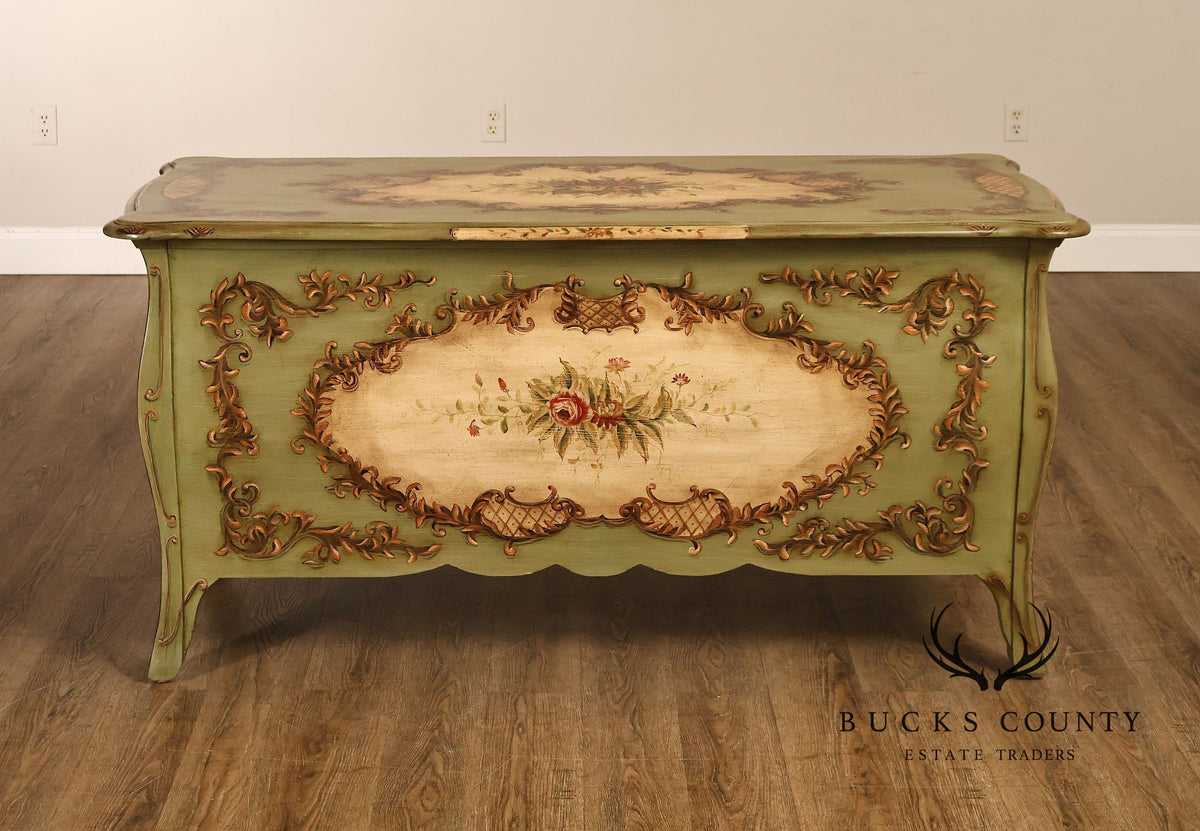 Lane Italian Rococo Style Painted Writing Desk