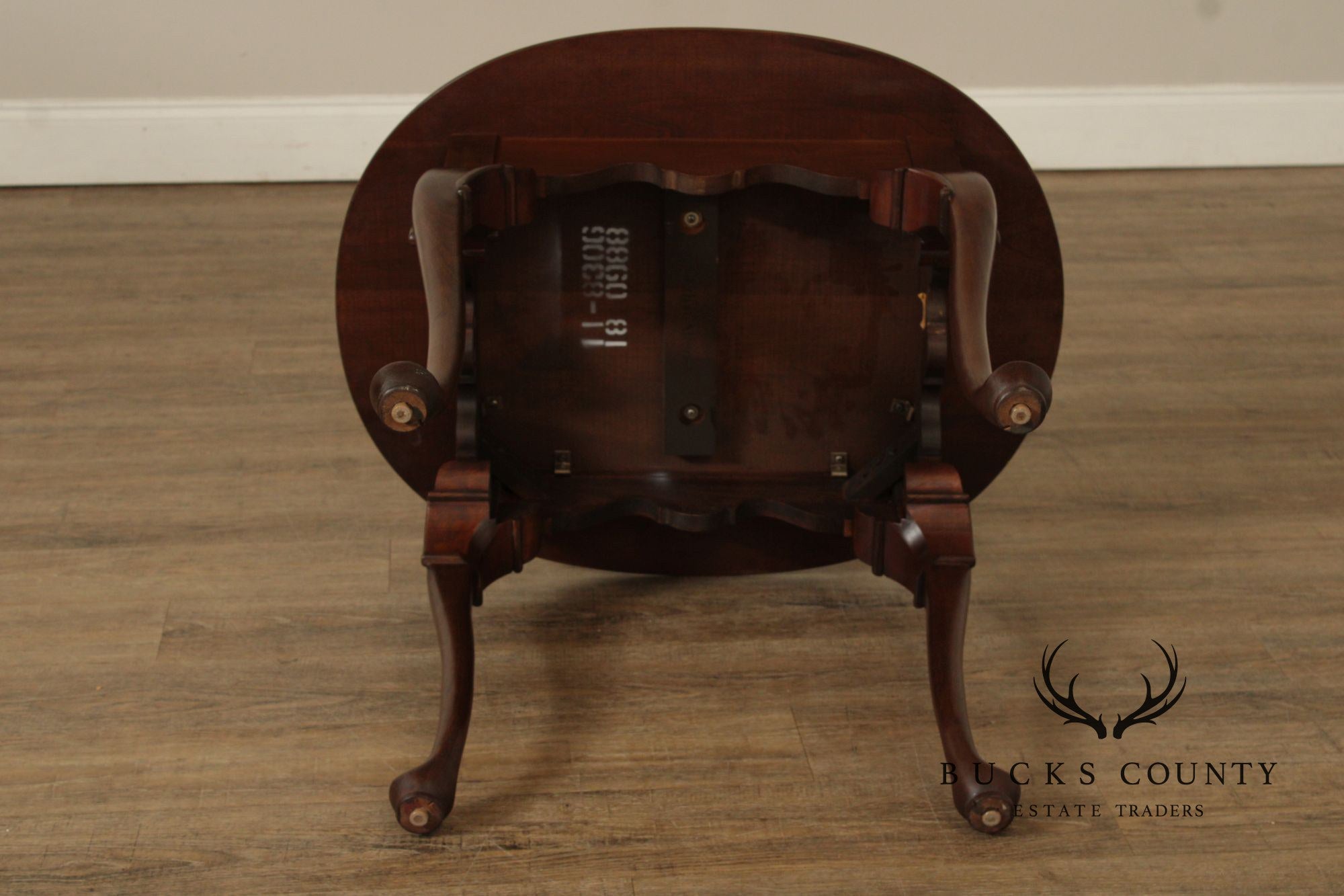 Ethan Allen 'Georgian Court' Queen Anne Style Carved Cherry End Table