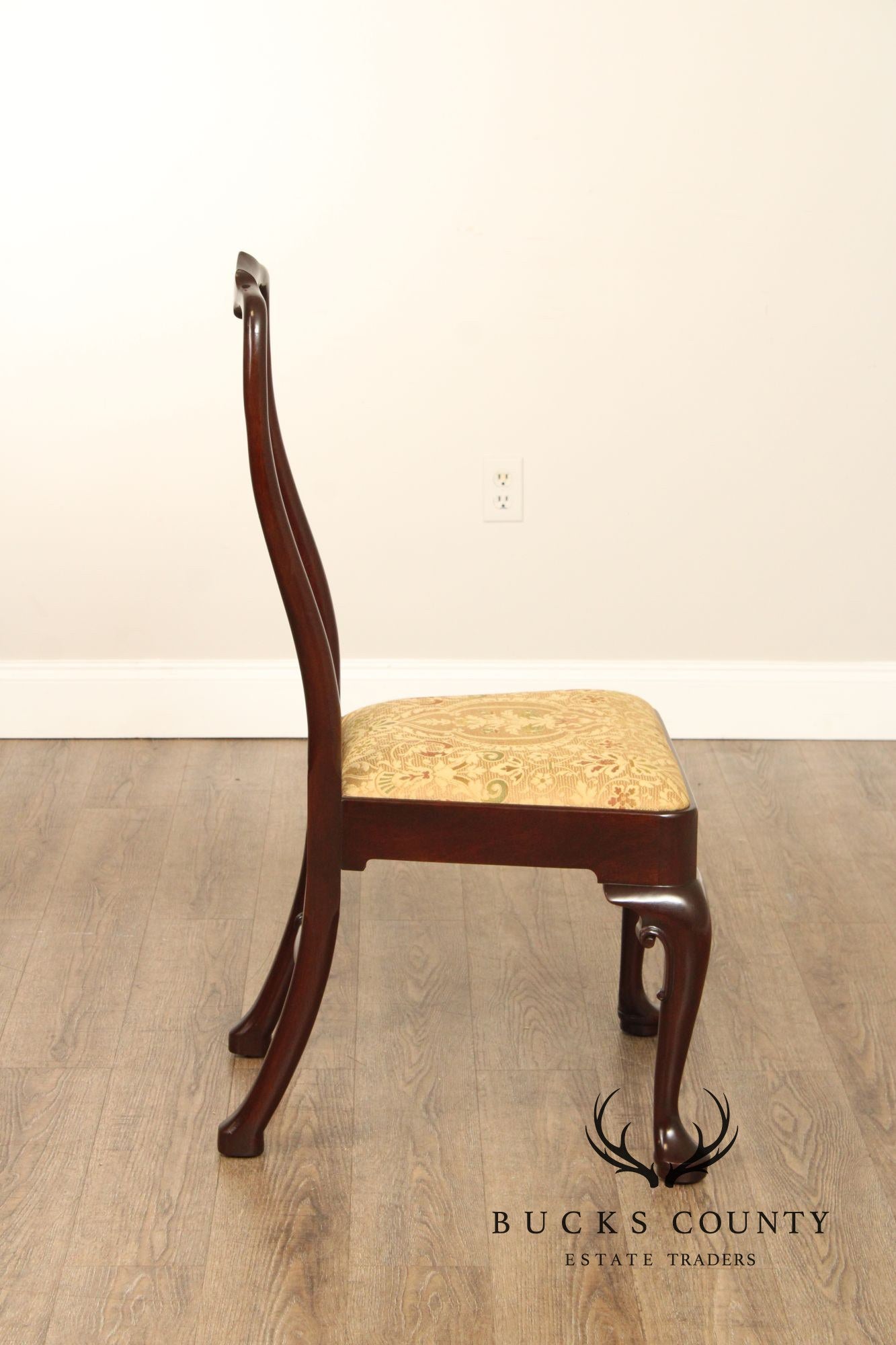 Stickley Williamsburg Reserve Set Of Six Mahogany Queen Anne Side Dining Chairs