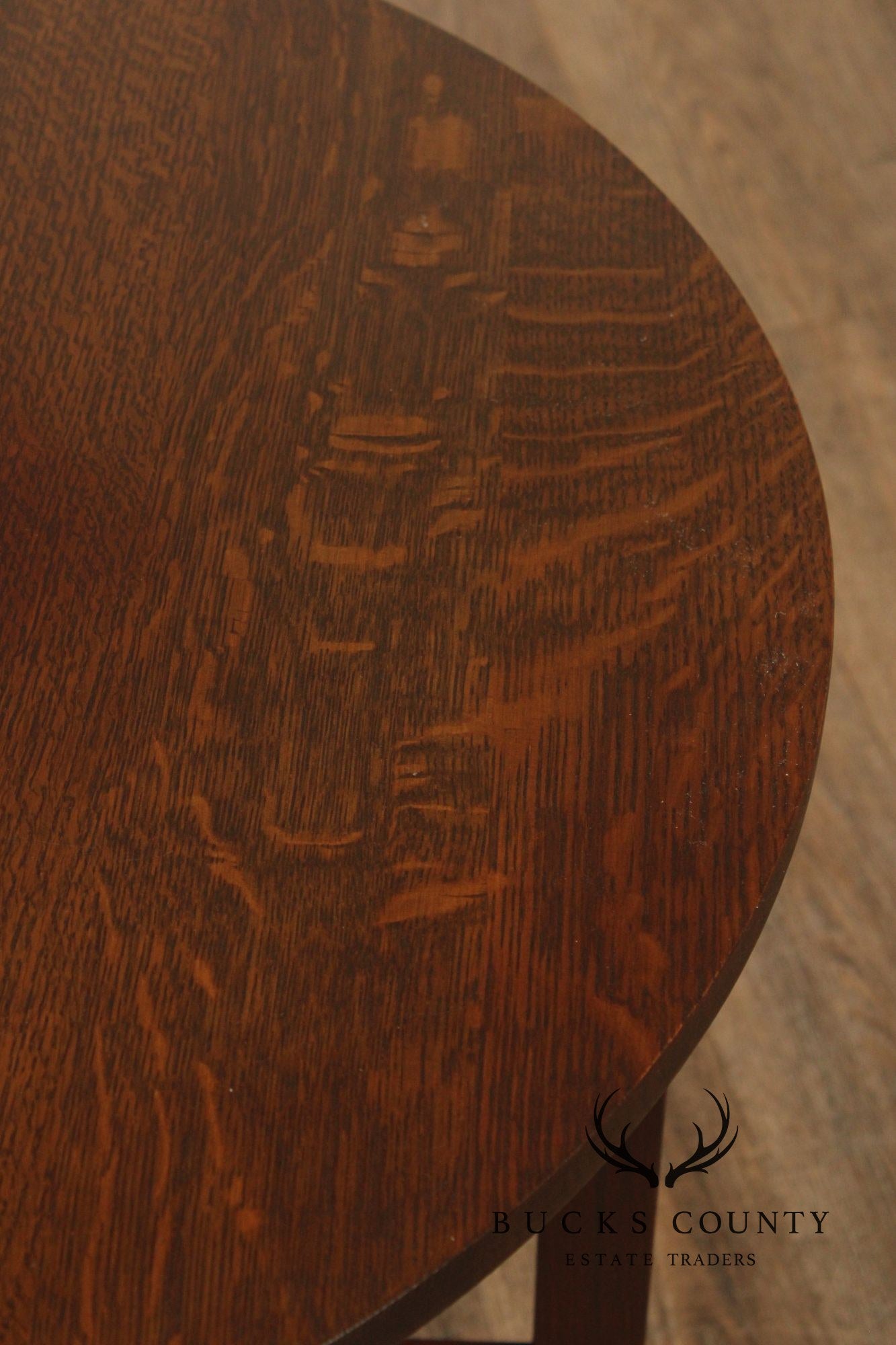 Stickley Mission Collection Oak Round Lamp Table