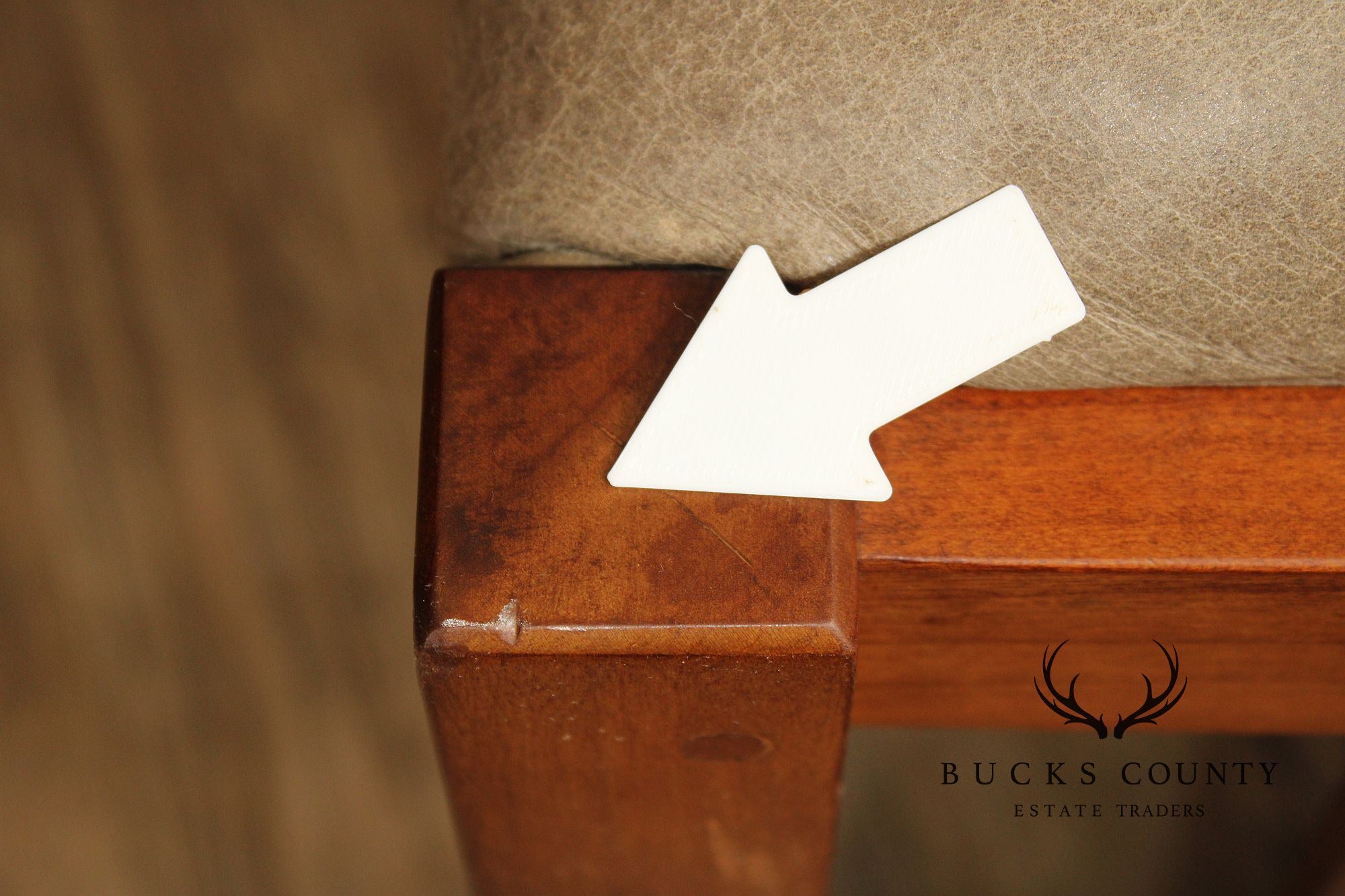 Stickley Mission Collection Cherry and Leather Footstool