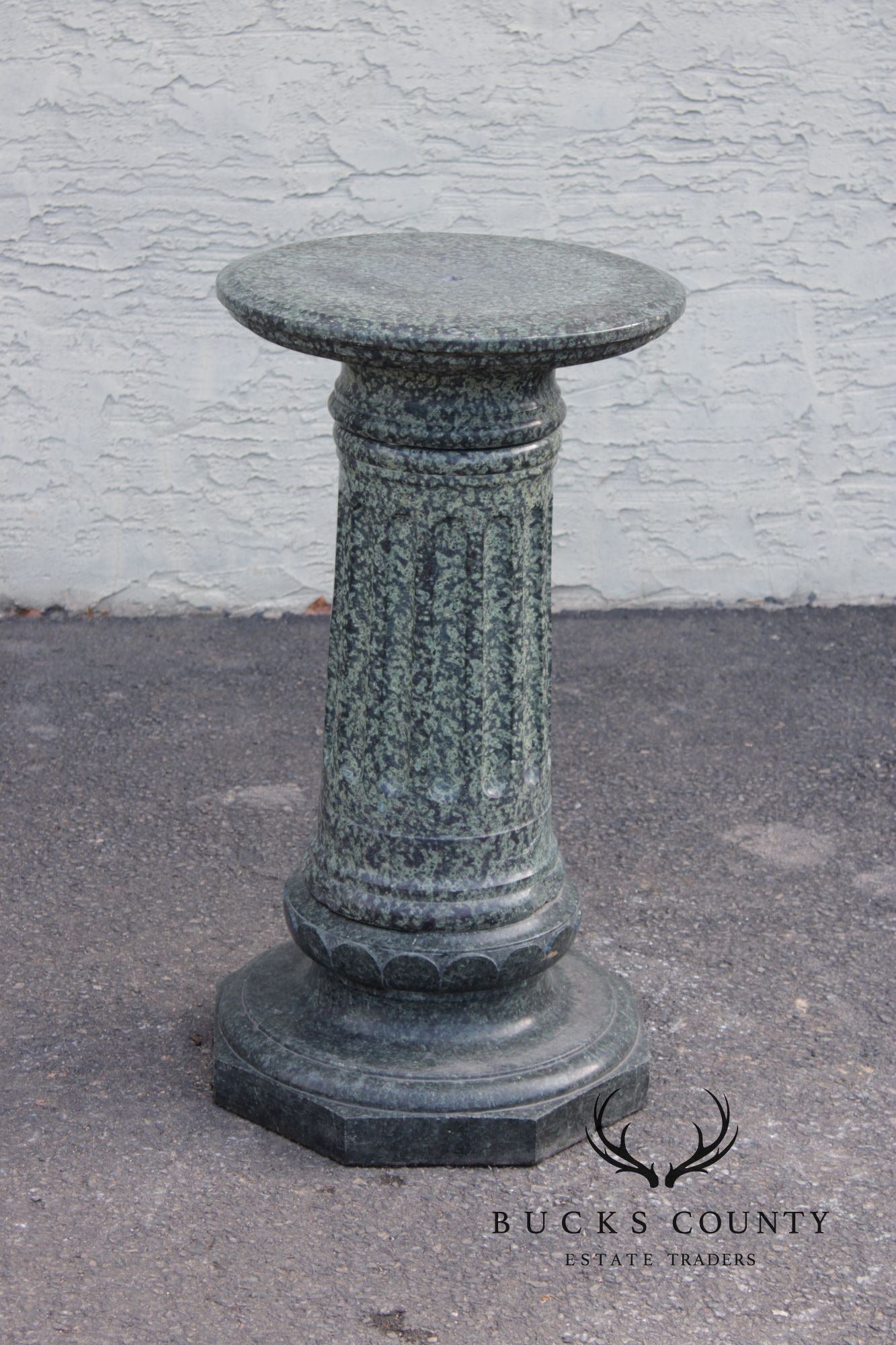 Vintage Carved Granite Pedestal Column