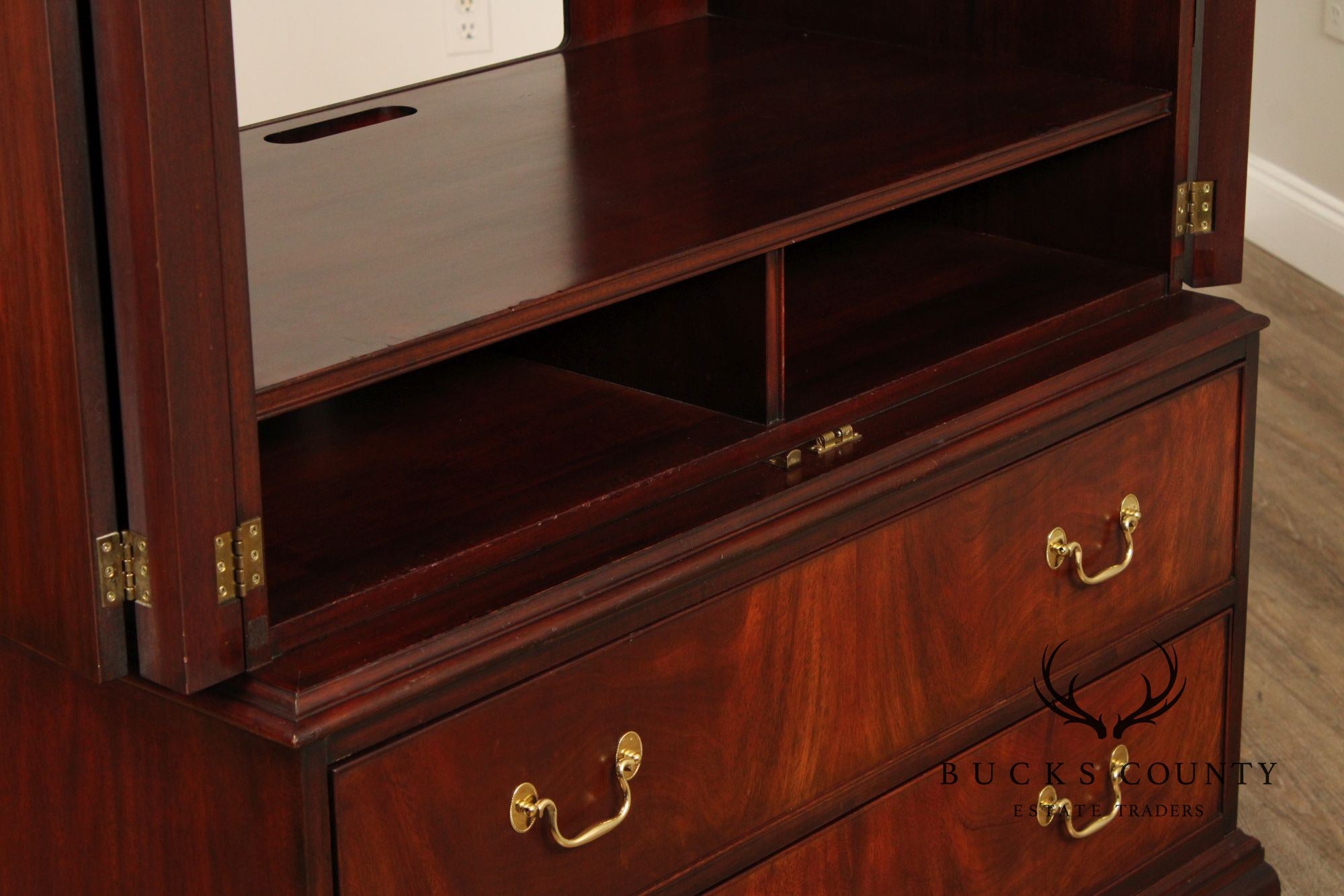 Henkel Harris Georgian Style Mahogany Armoire