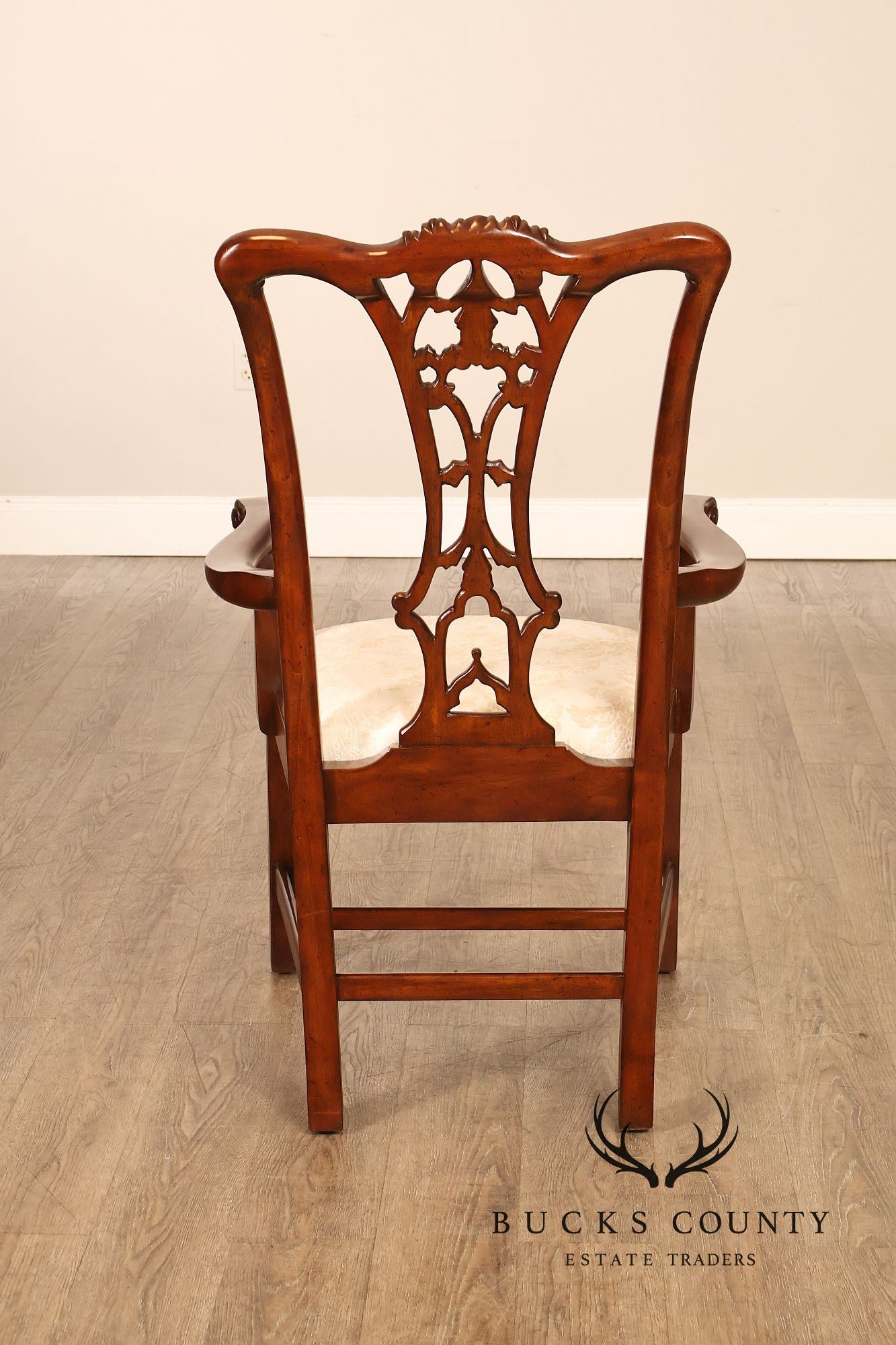 Scarborough House Chippendale Style Pair Of Mahogany Armchairs