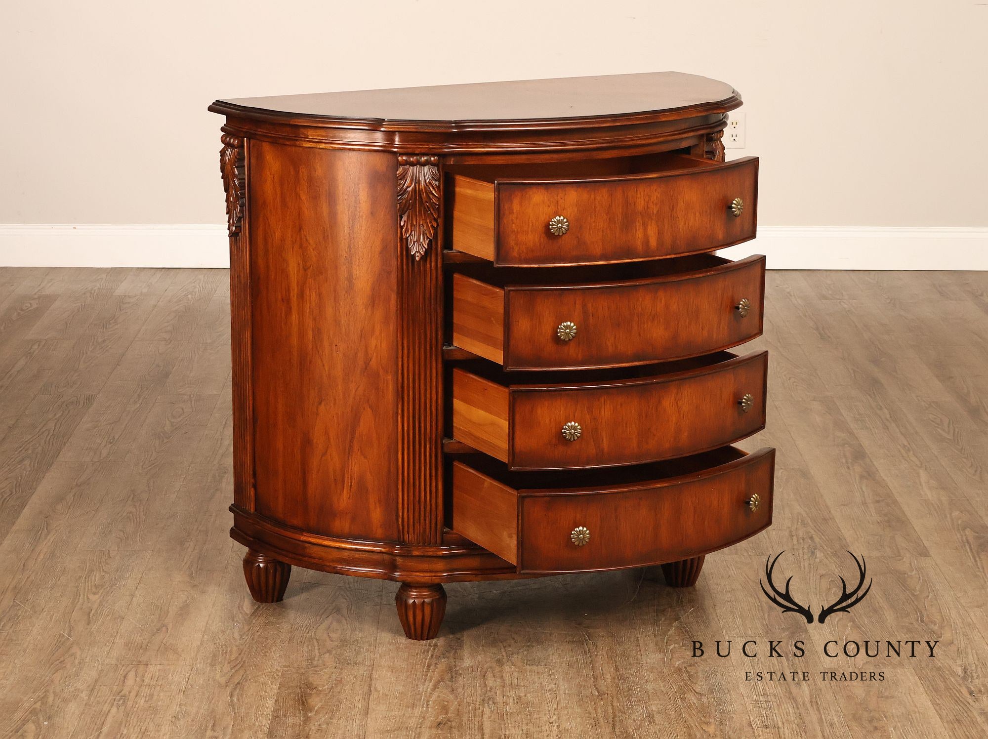 Hooker Furniture Seven Seas Mahogany Demilune Console Chest
