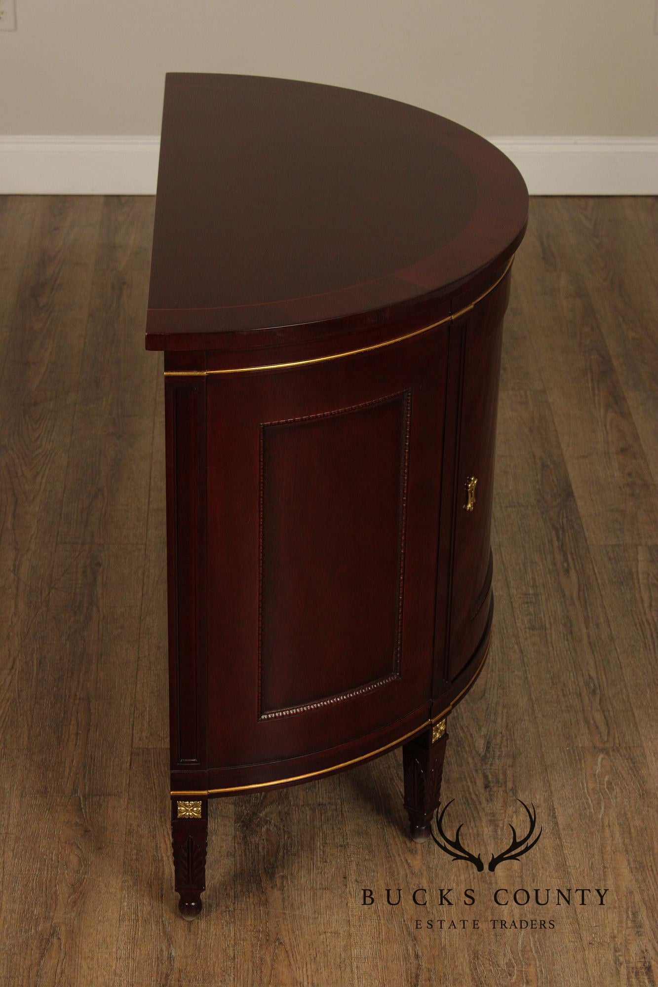 Kindel Winterthur Mahogany Demilune Cabinet