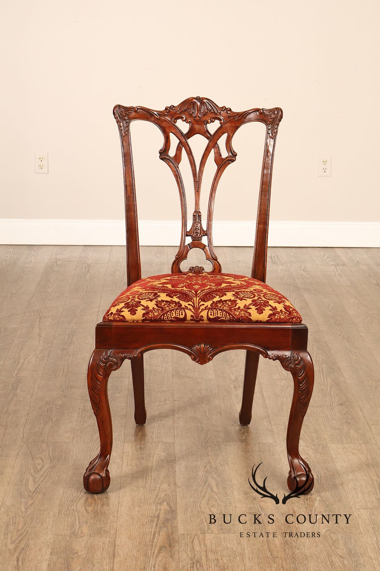 Lexington Furniture Chippendale Style Mahogany Carved Set Of Four Dining Chairs