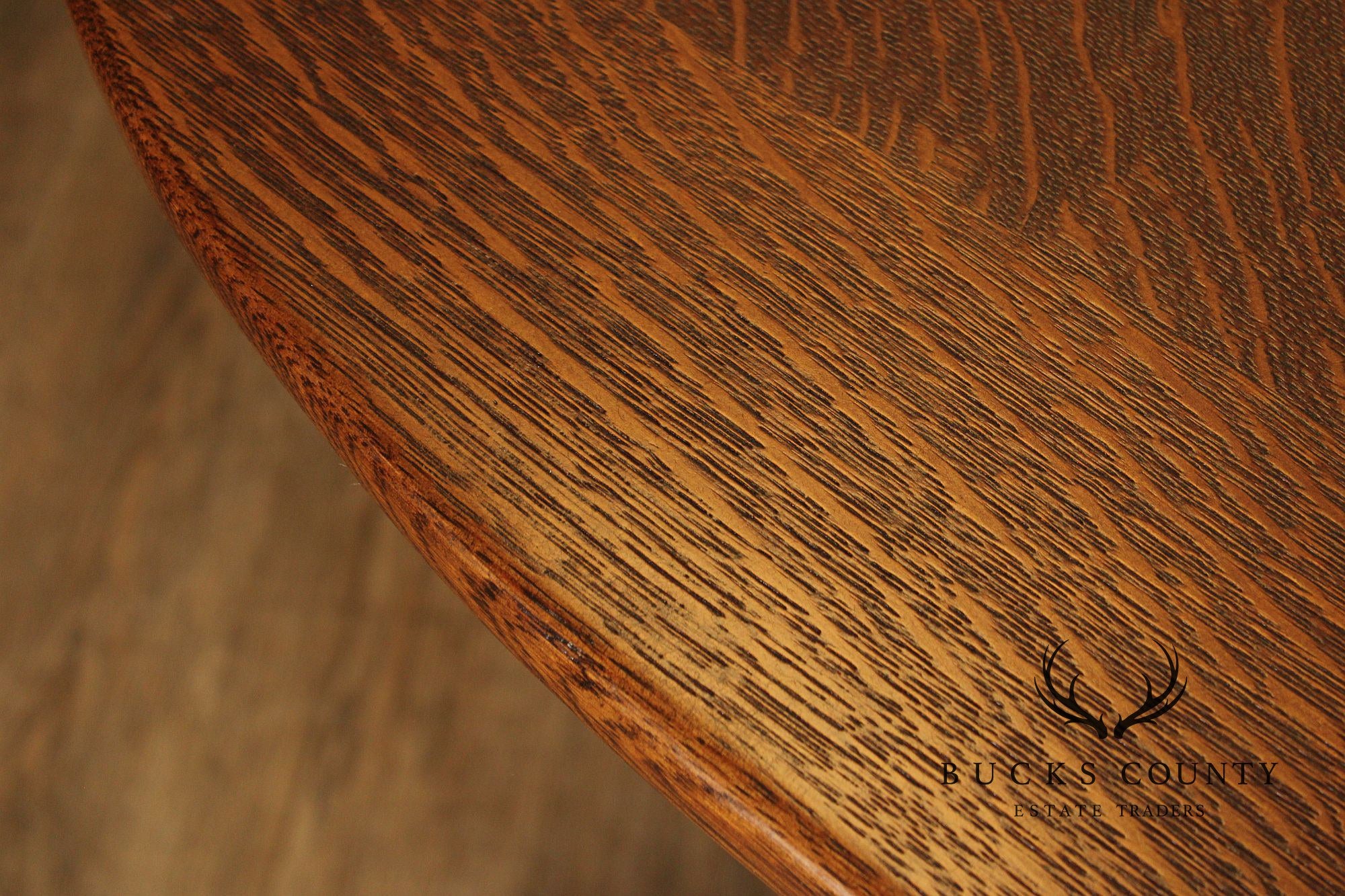 Antique Stickley Brothers Mission Oak Oval Lamp Table