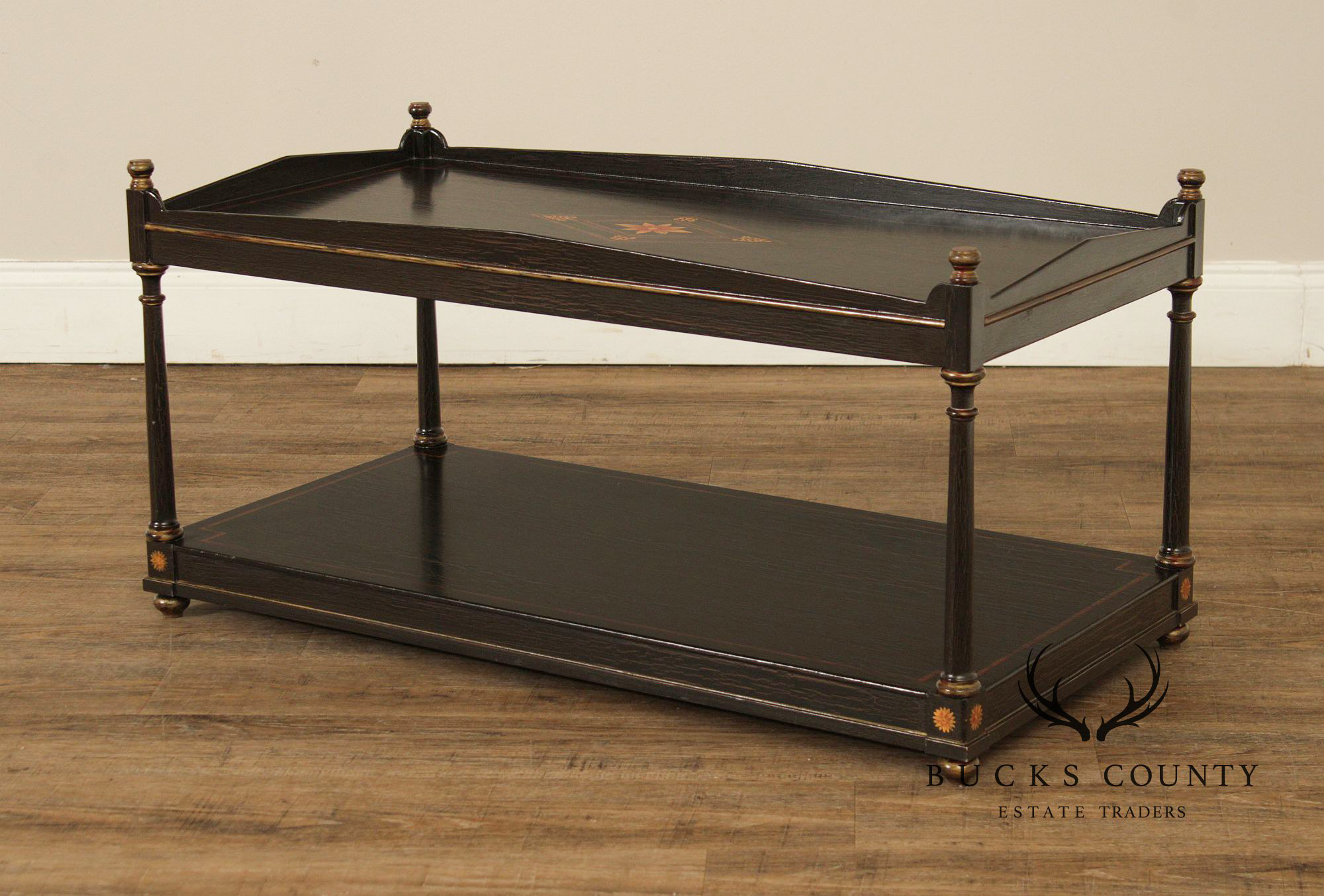 Regency Style Distressed Painted Coffee Table