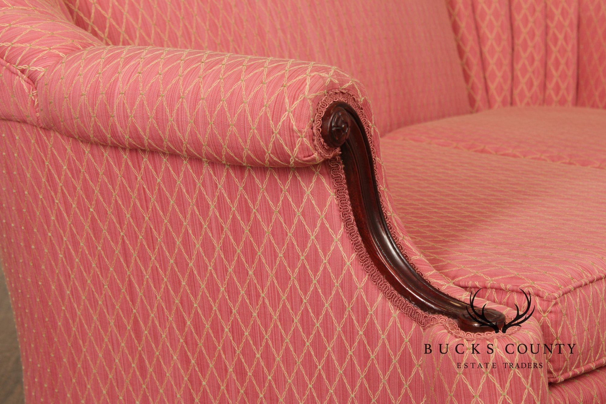French Louis XV Style Mahogany Loveseat Settee