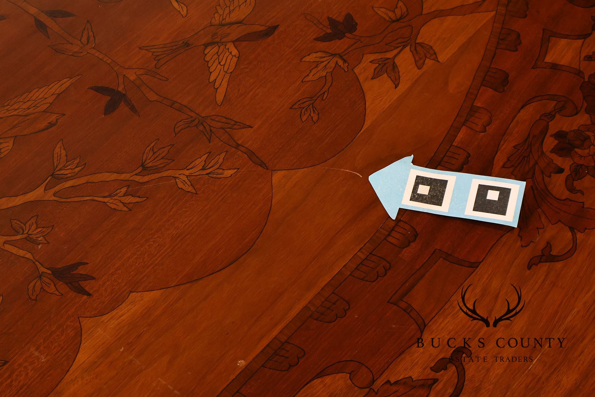 Custom Louis XVI Style Walnut Marquetry Dining Table