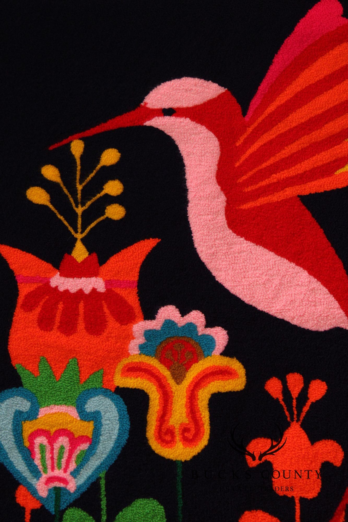Luis Montiel Folk Art Hummingbird Tapestry