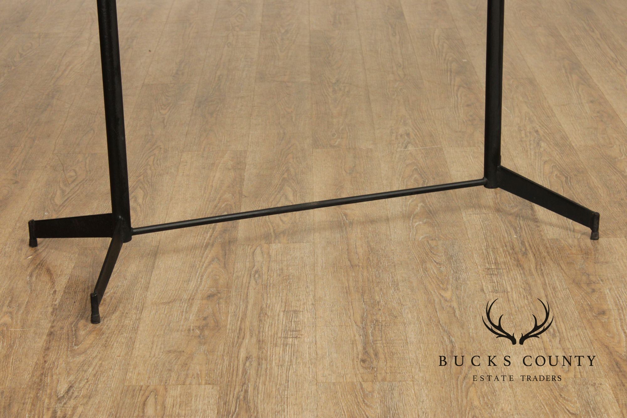 Mid Century Modern Industrial Marble Top Steel Console BarTable