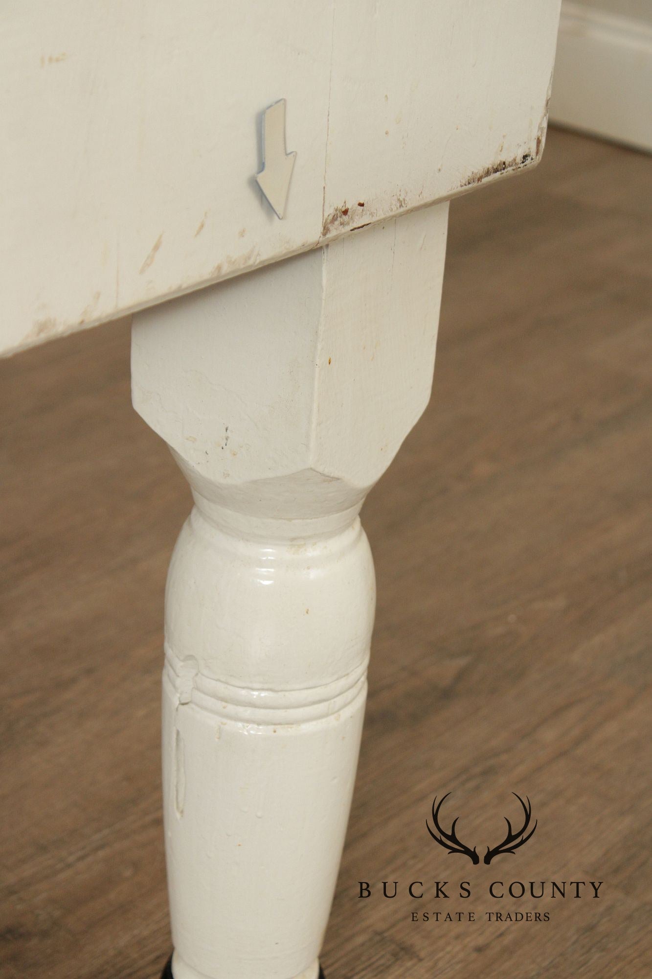 Vintage Painted Butcher Block Table
