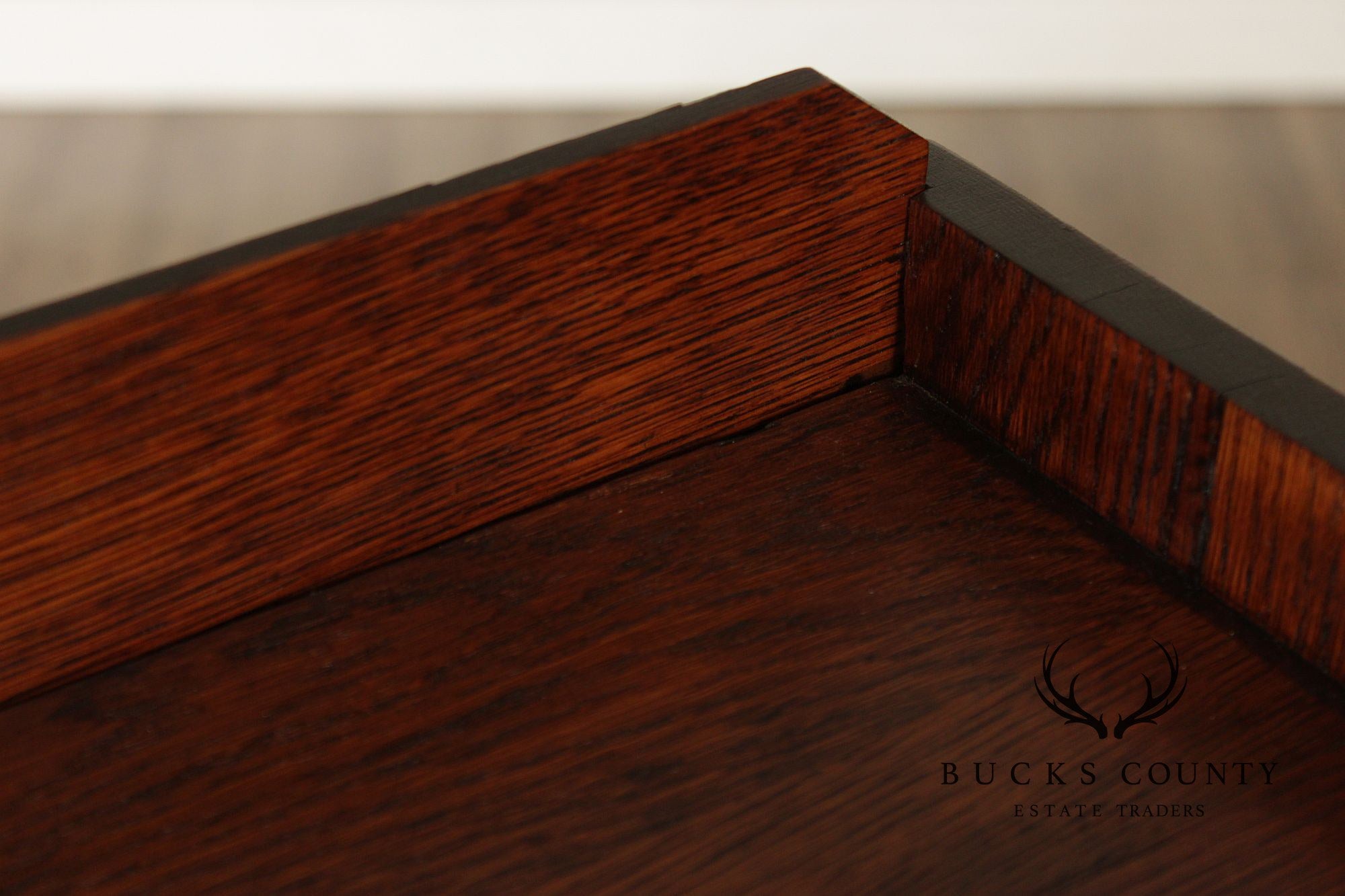 Antique Arts & Crafts Mission Oak Secretary Desk Bookcase