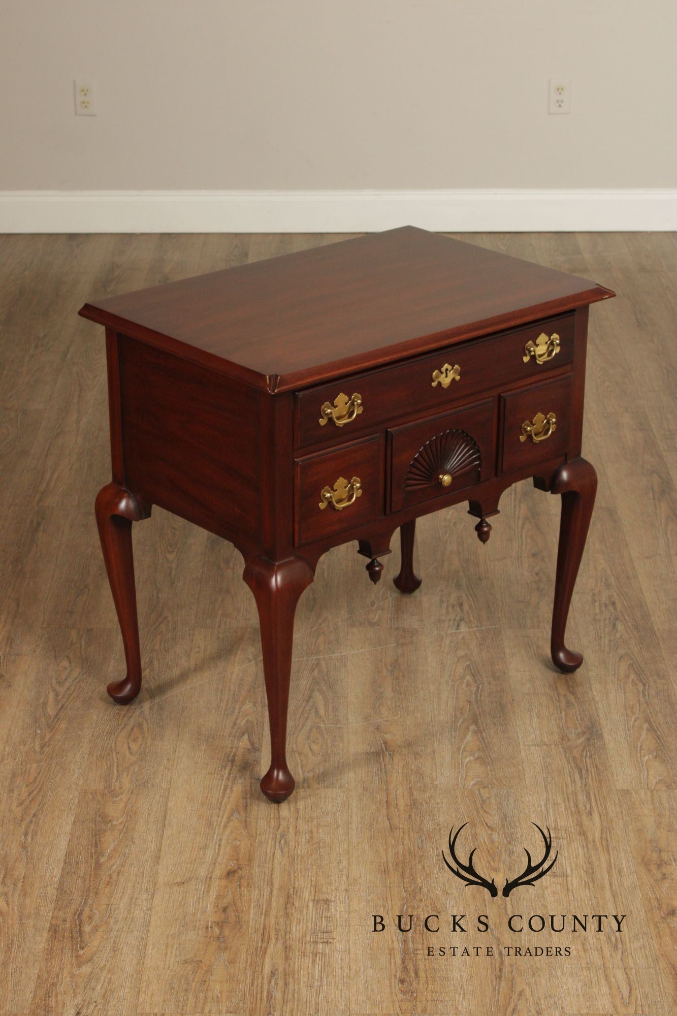 Henkel Harris Queen Anne Style Mahogany Lowboy