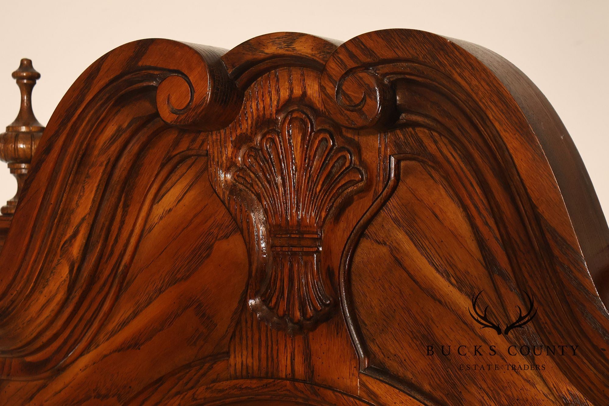 Sligh Traditional Oak Triple Chime Grandfather Clock With Moon Phase Dial