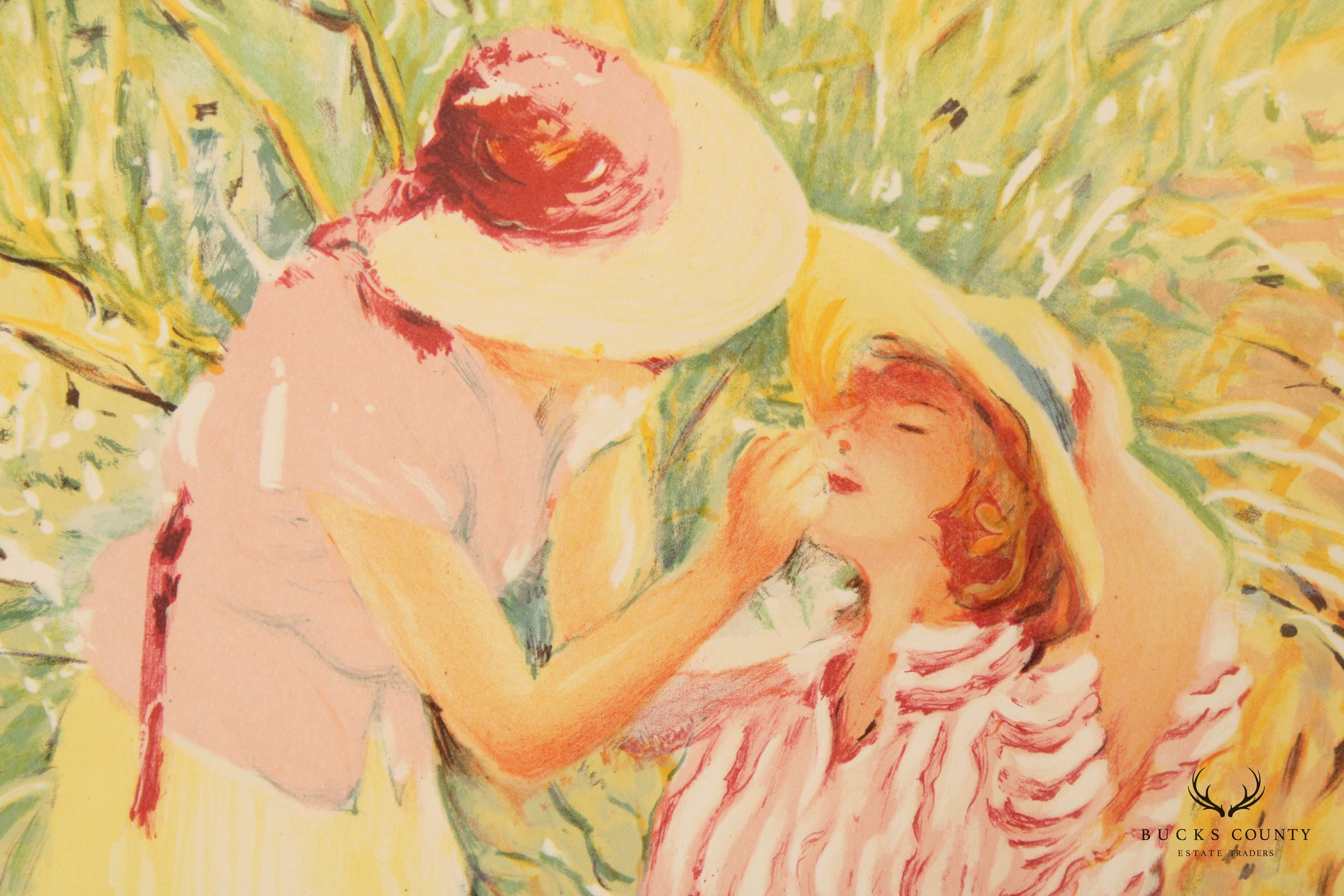 Claude Fossoux 'Mother and Child' Framed Lithograph Print