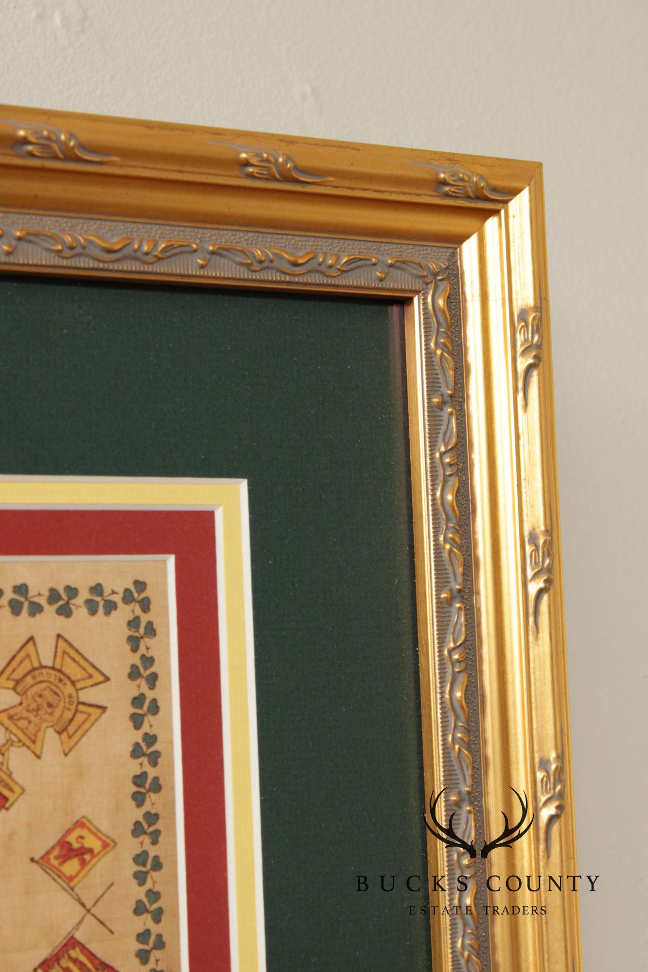 World War I Era Framed Handkerchief