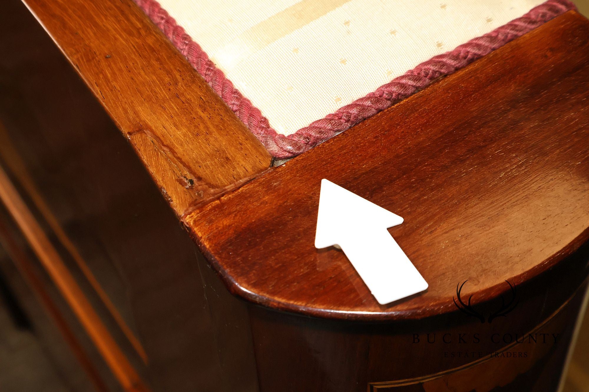 Biedermeier Style Antique Inlaid Mahogany Box Sofa