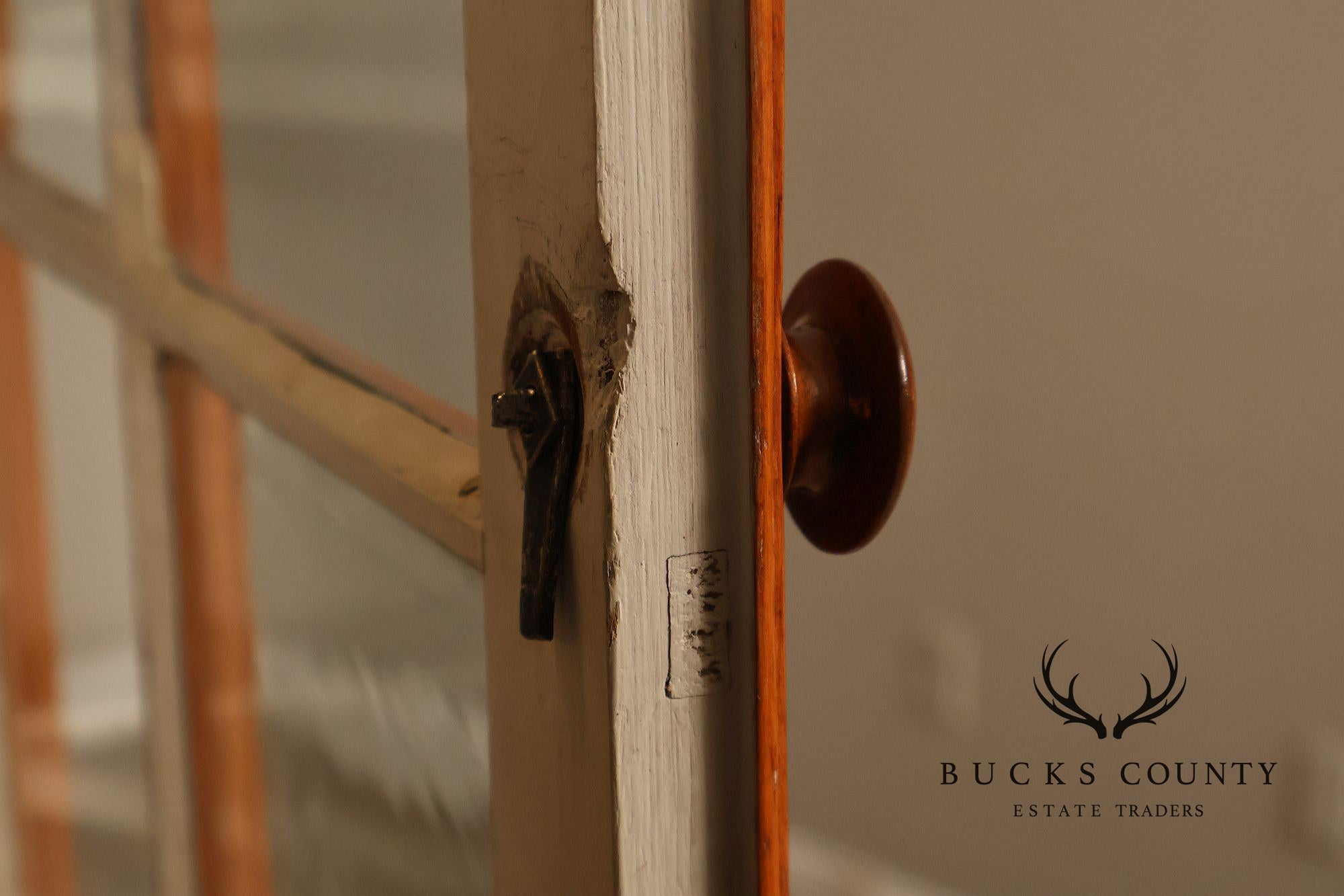 Antique Primitive Pine Single Door Corner Cabinet