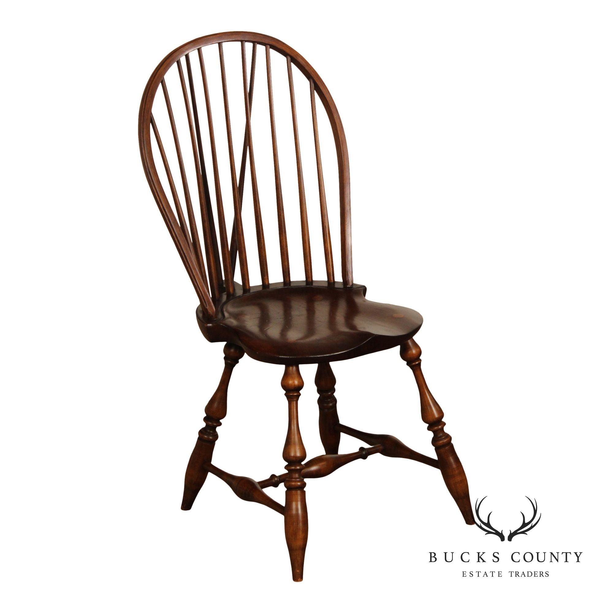 River Bend Chair Co. Brace Back Windsor Fan Back Side Chair