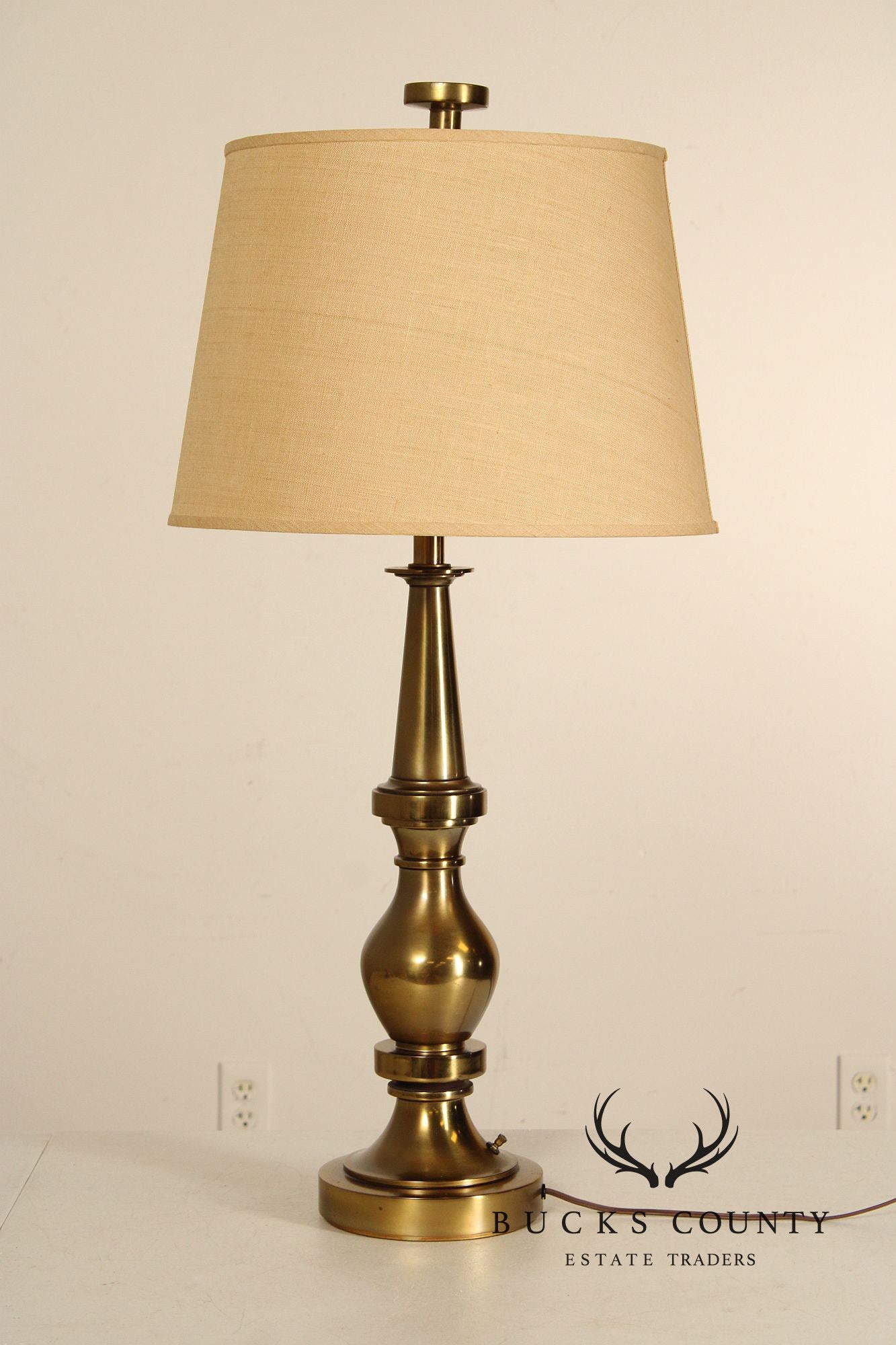 Vintage Stiffel Pair of Brass Baluster Table Lamps