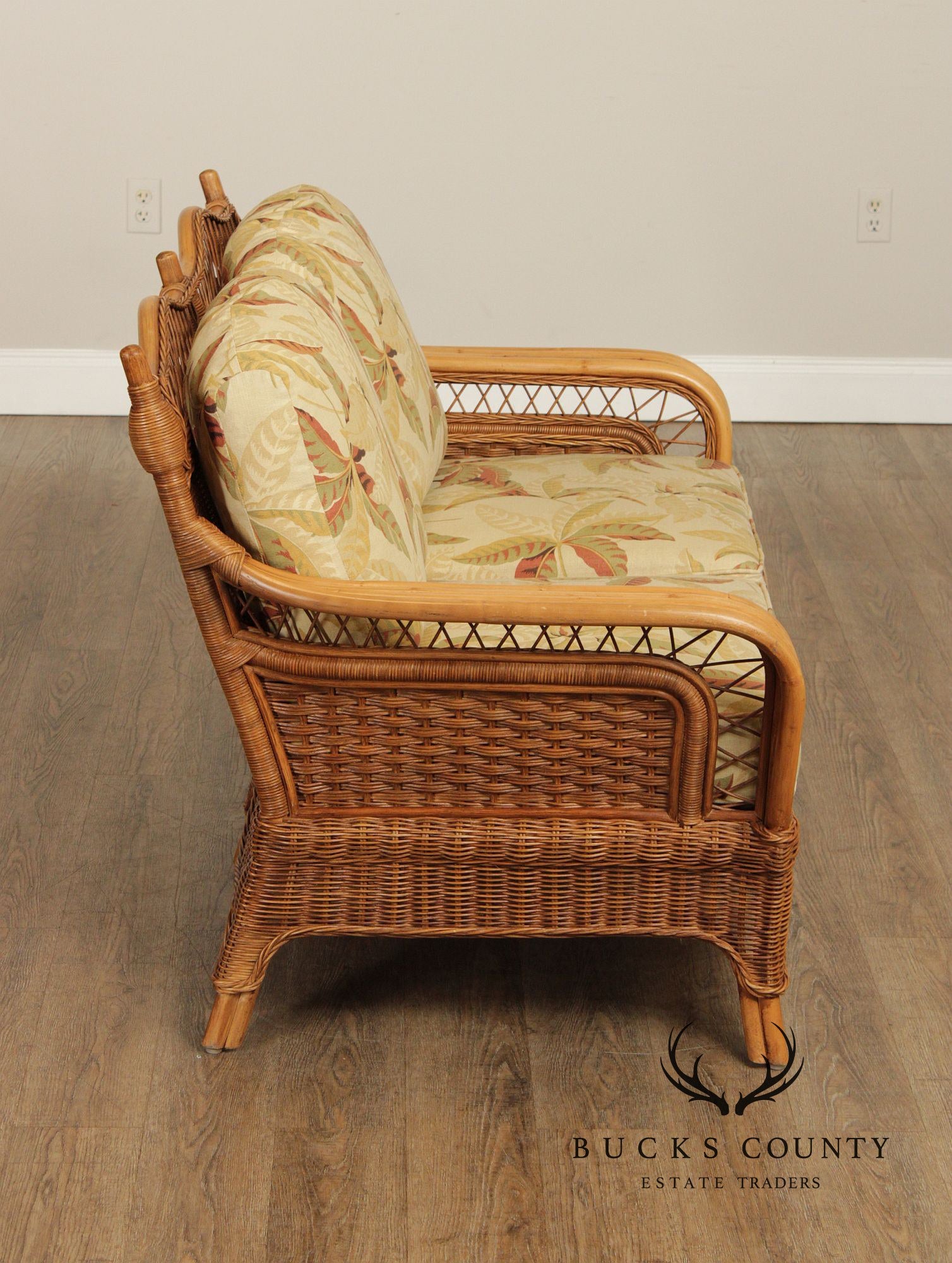 Braxton Culler Rattan and Wicker Loveseat