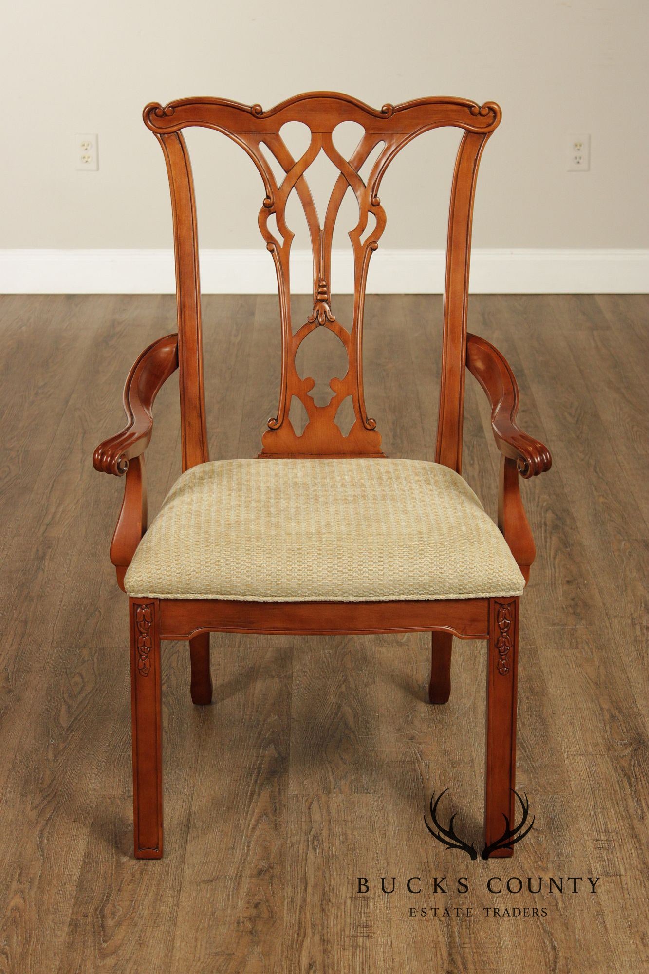 Harden Chippendale Style Set of Six Cherry Dining Chairs