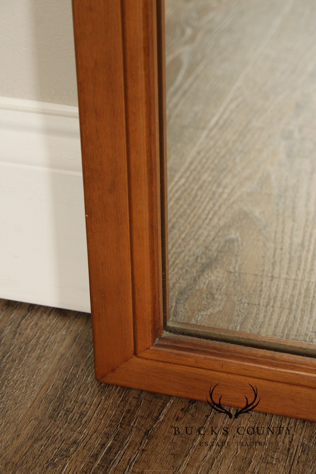 Mid-Century Modern Pair of Walnut Pier Mirrors