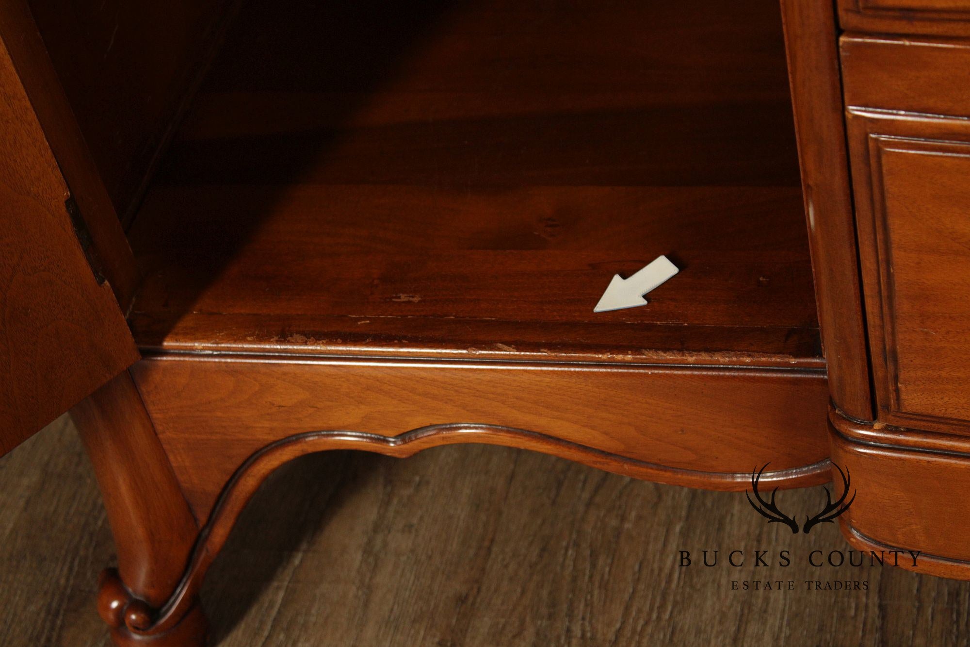 Vintage French Provincial Walnut Sideboard Buffet
