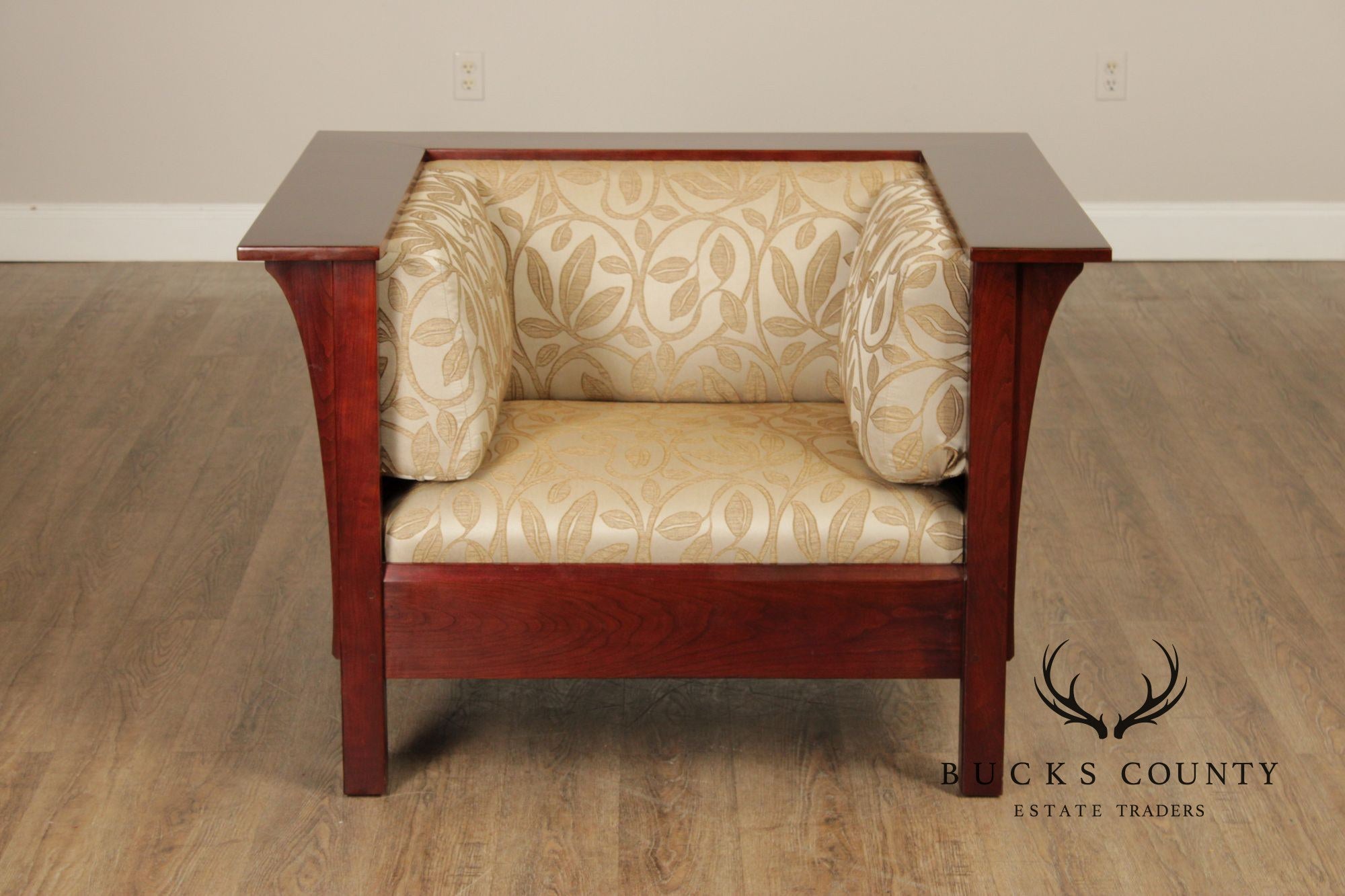 Stickley Mission Collection Cherry Pair Of Prairie Armchairs
