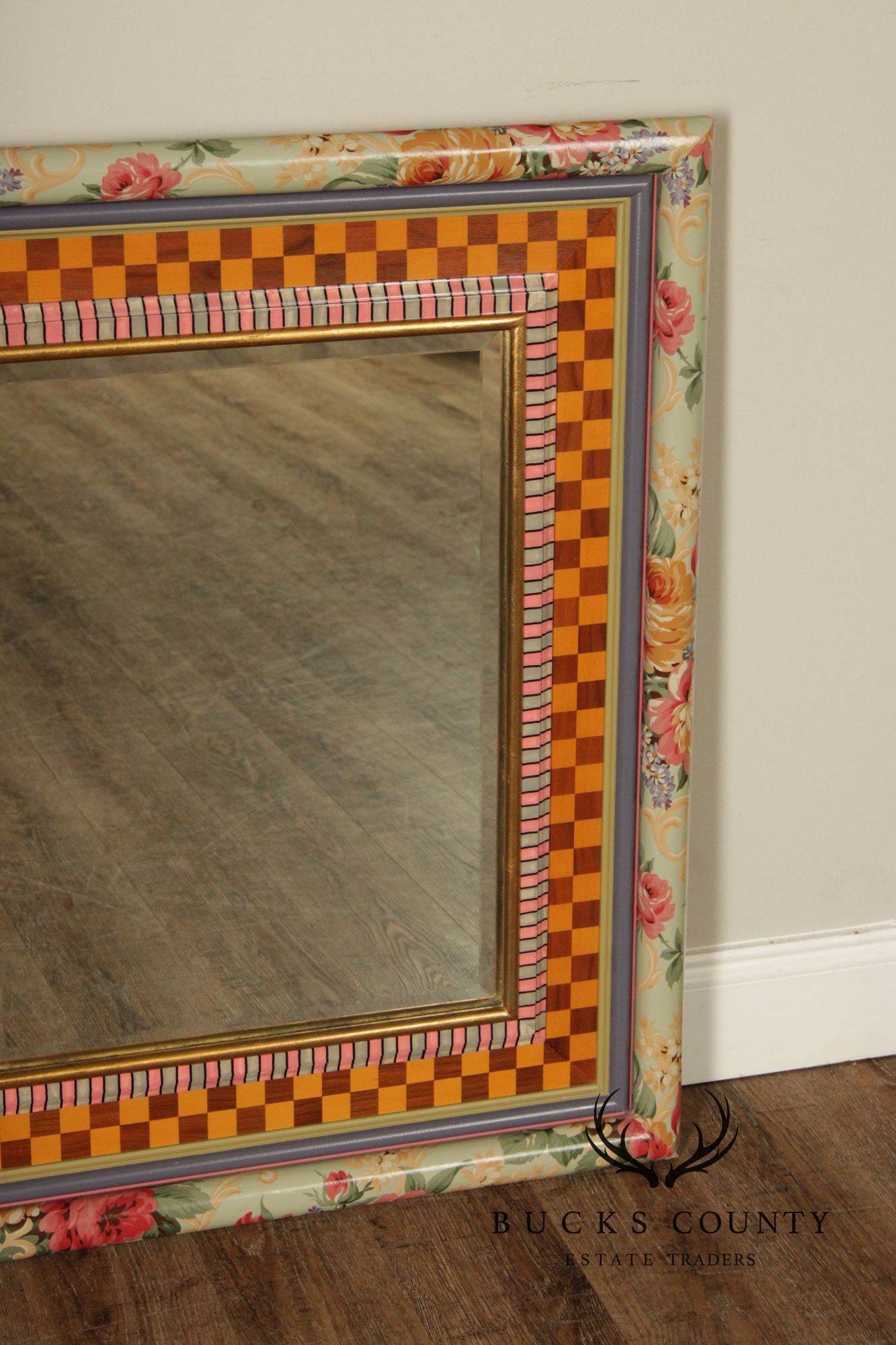 MacKenzie-Childs Whimsical Hand-Painted Wall Mirror
