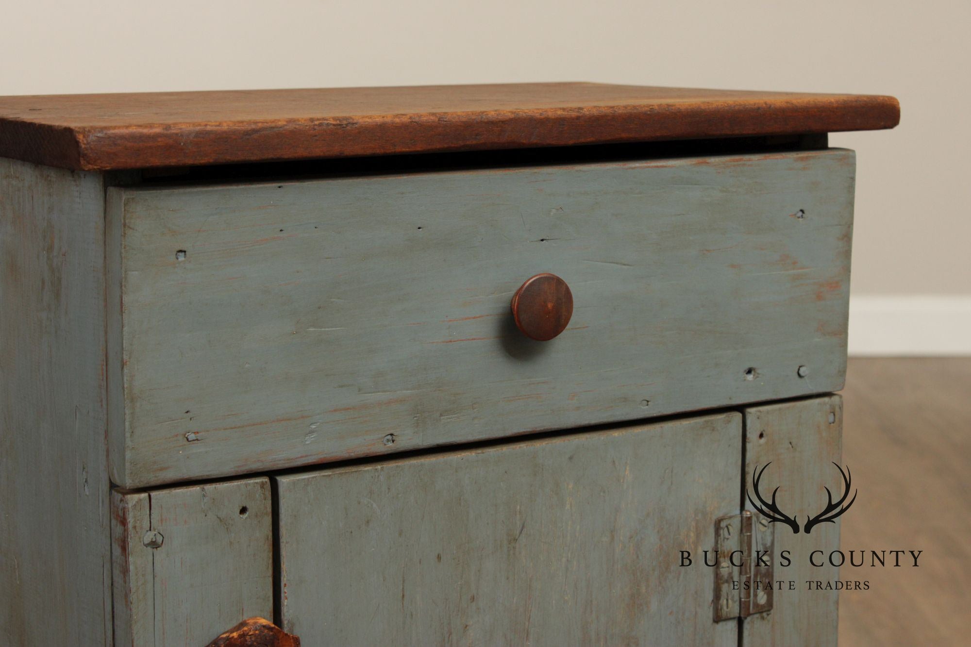 Primitive Style Painted Side Cabinet