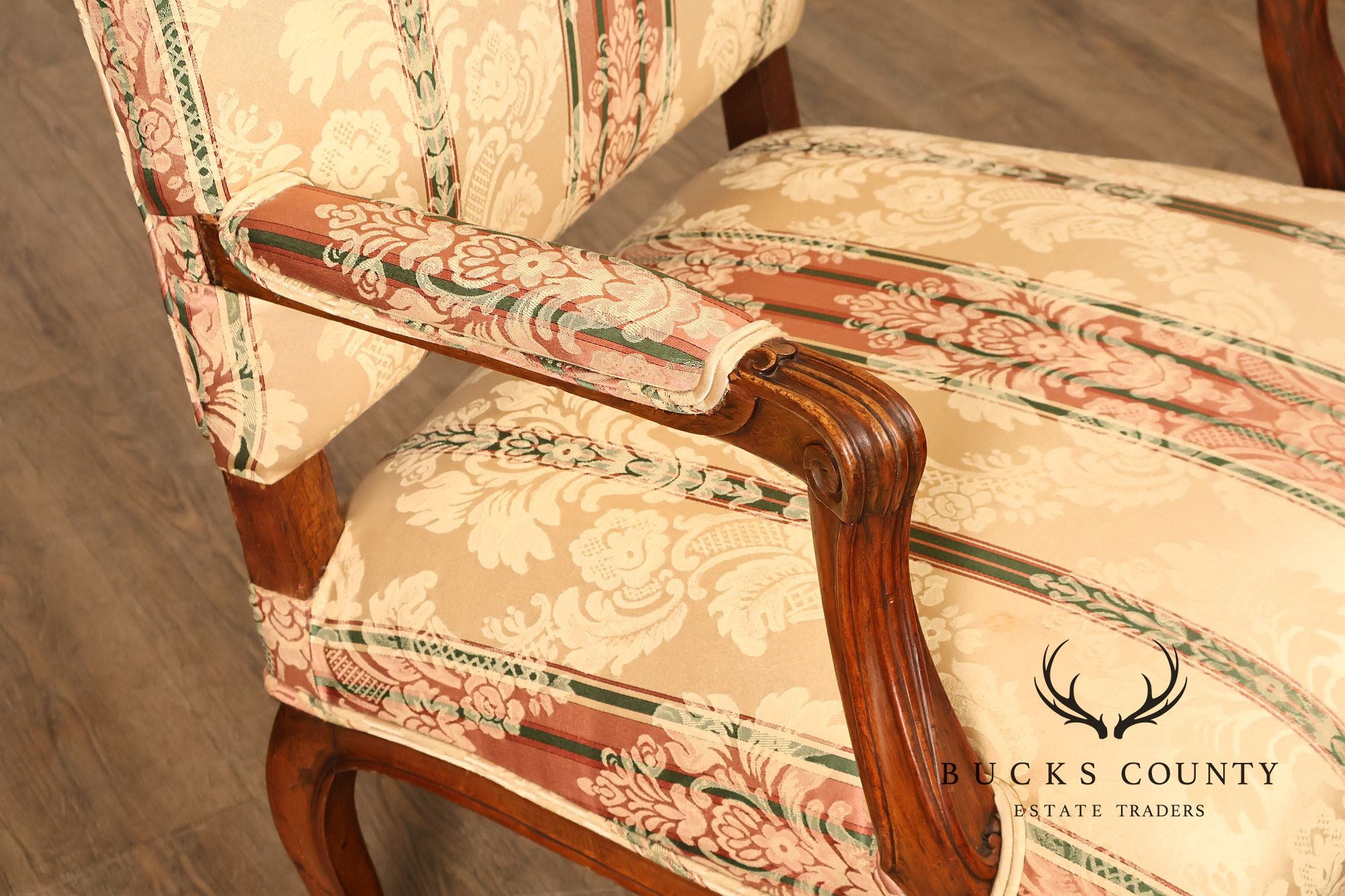 French Louis XV Style Upholstered Armchair